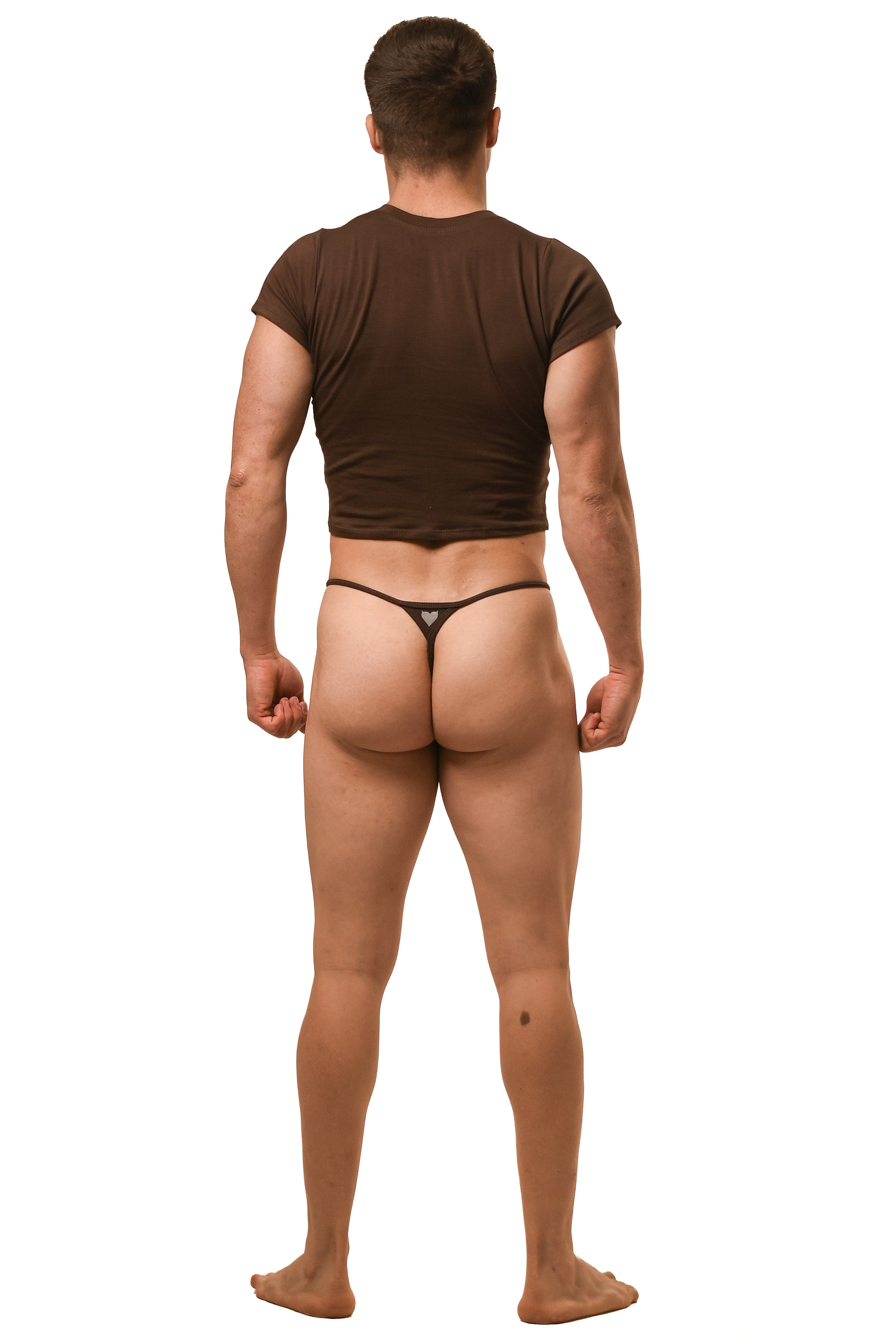 Hot Brown Alberto G-String Set