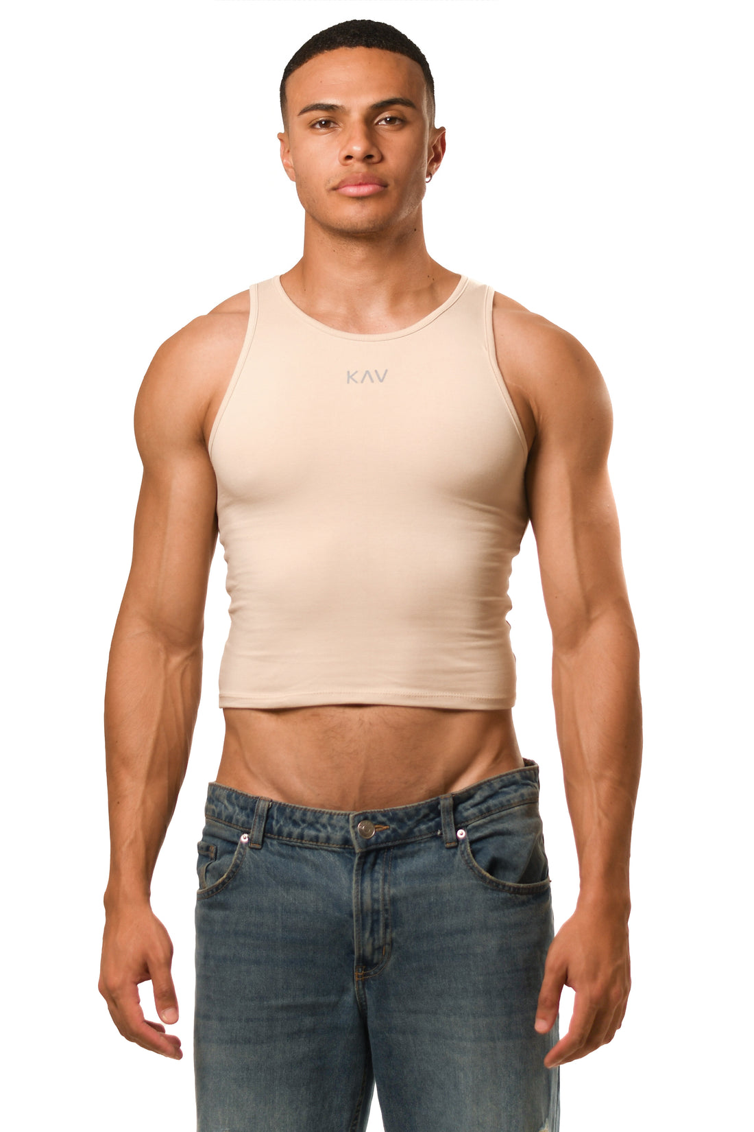 Beige Magnet Tank Top