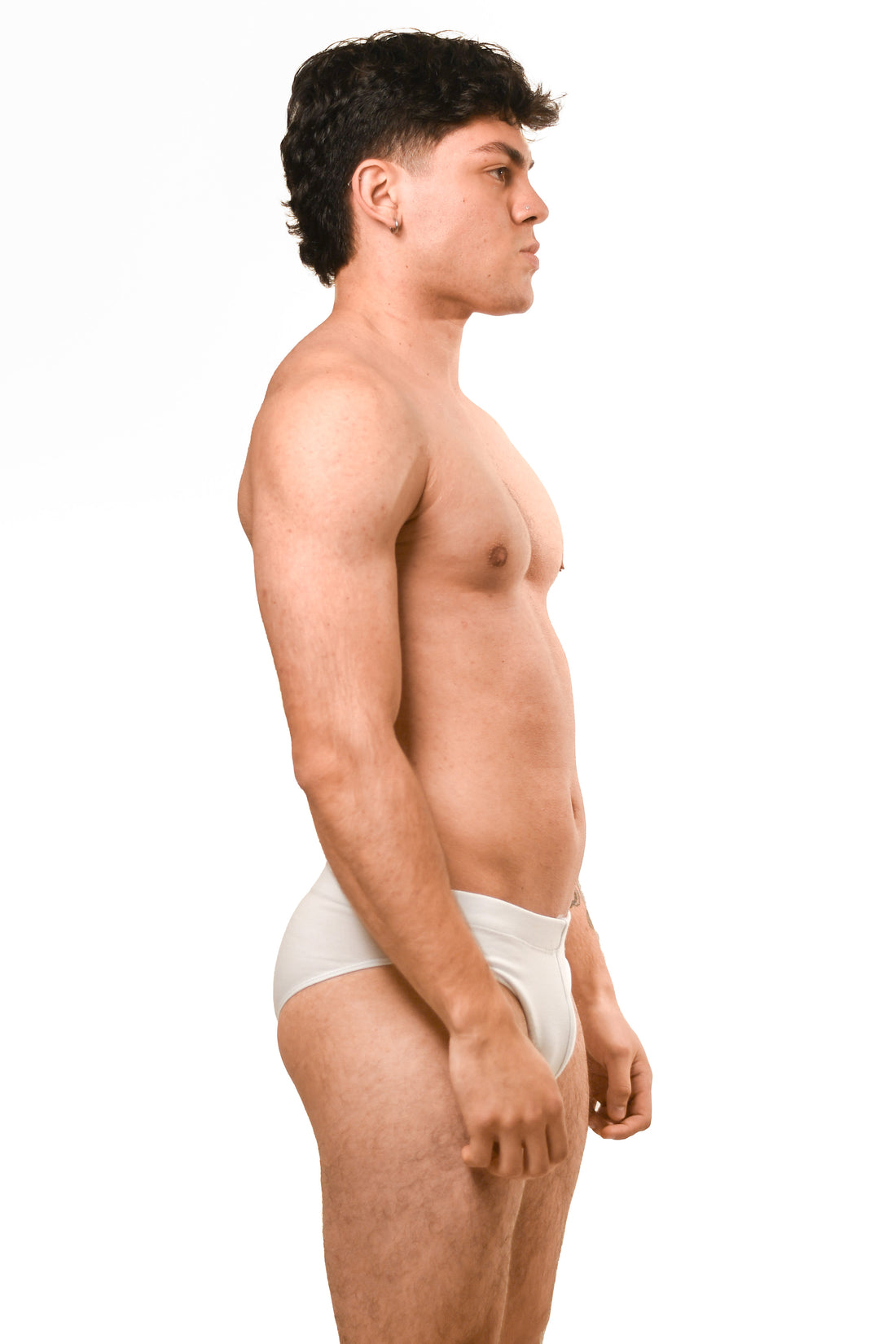 White Cotton Jersey Brief