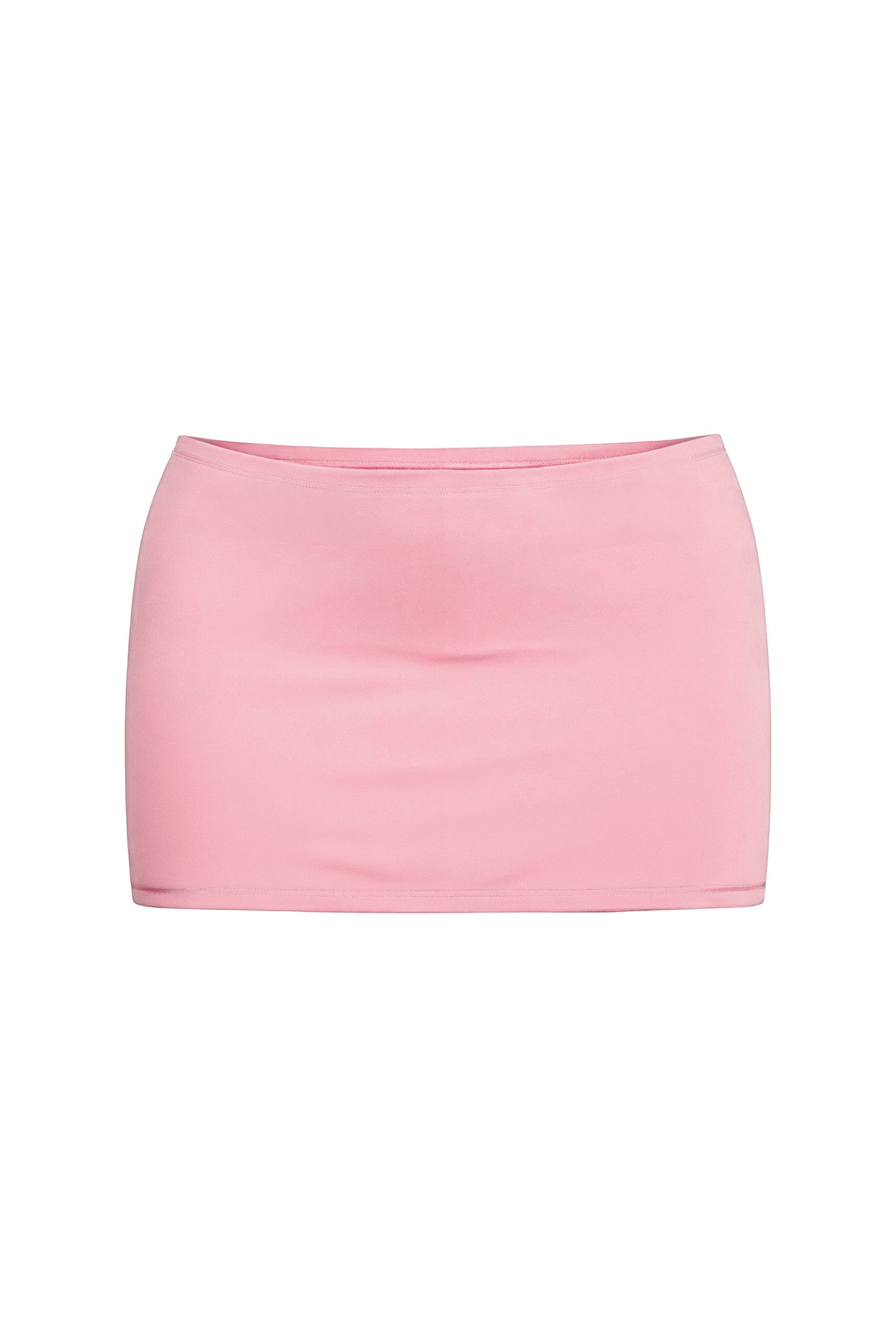 Pink Cotton Jersey Super Mini Skirt