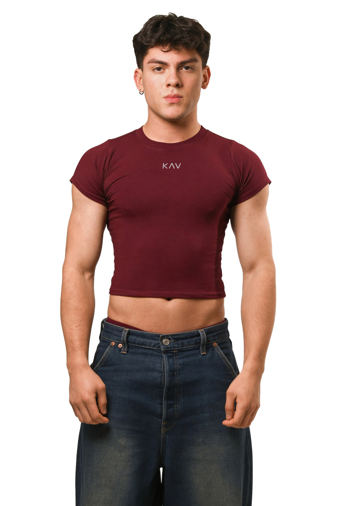 Dark Red Magnet Baby Tee