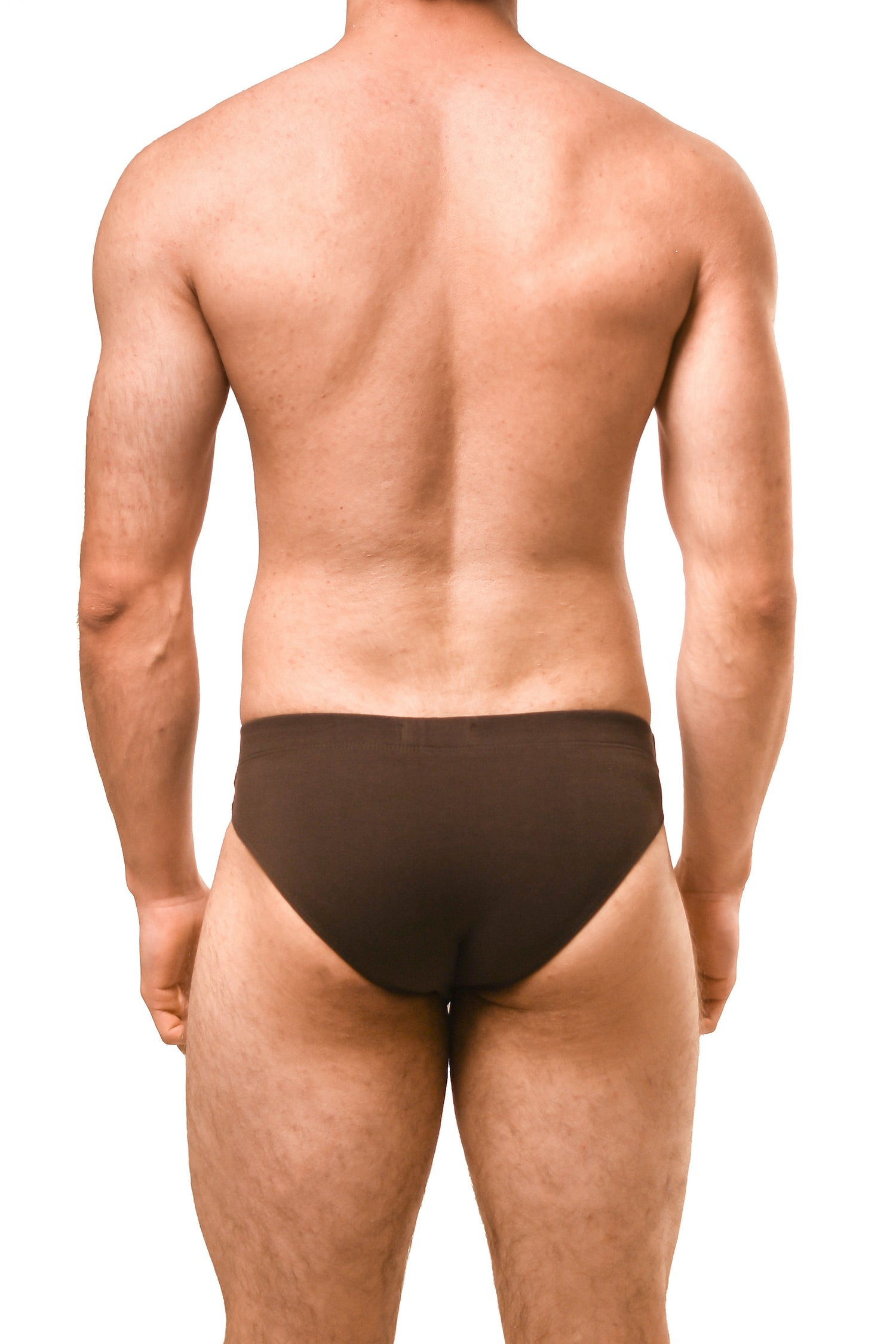 Hot Brown Cotton Jersey Brief