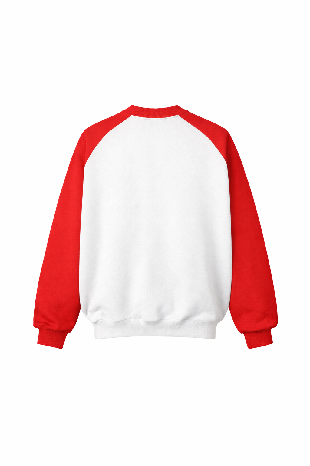 White Raglan University Sweater