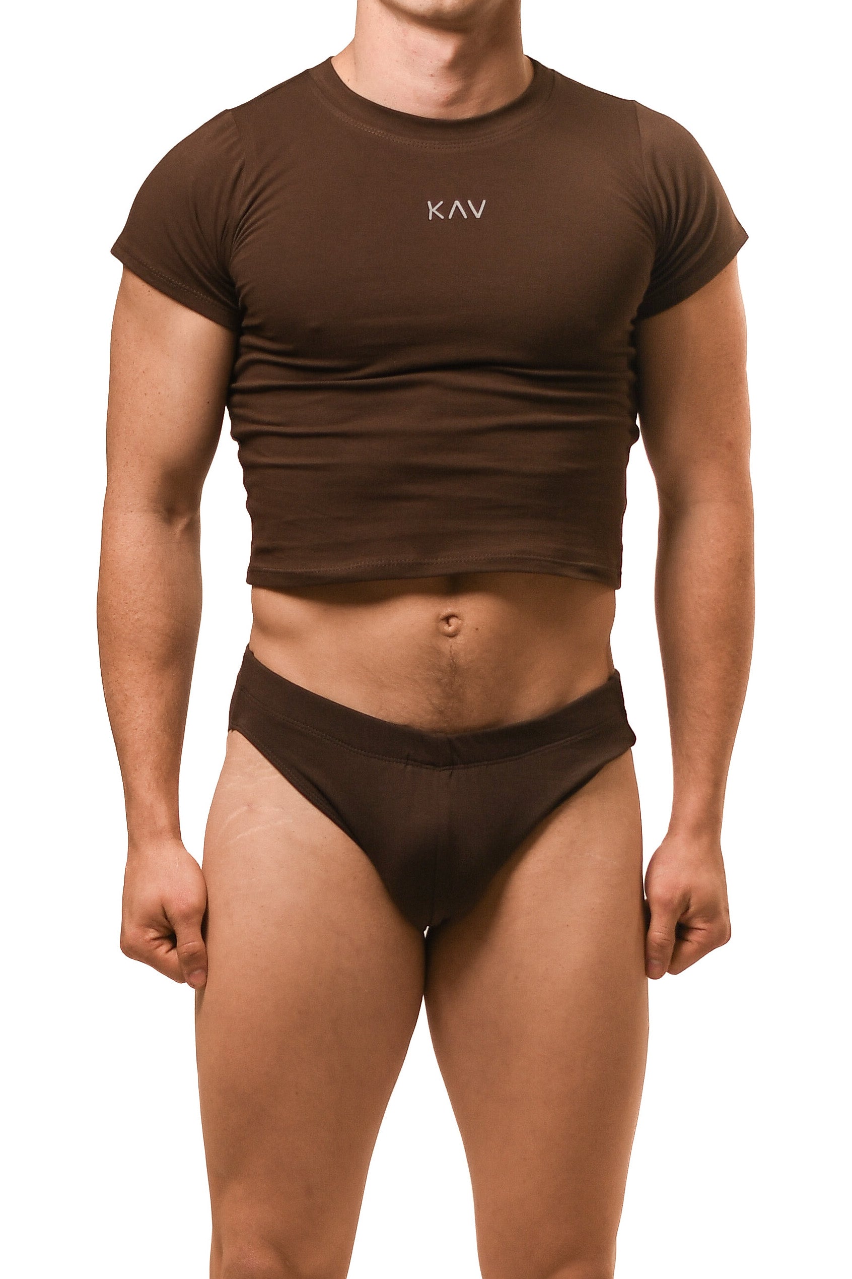Hot Brown Alberto Brief Set