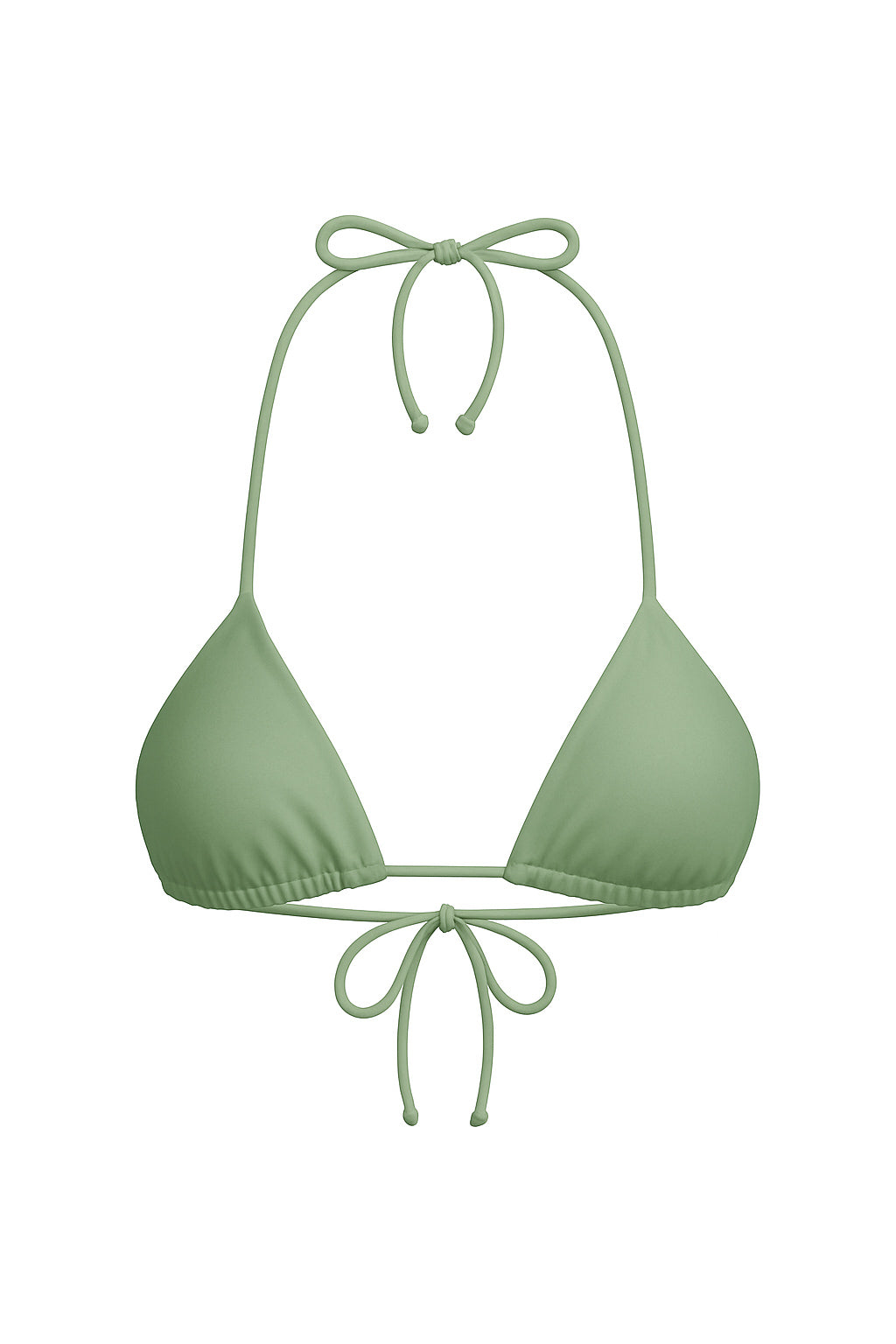 Olive Green Triangle Swim Top