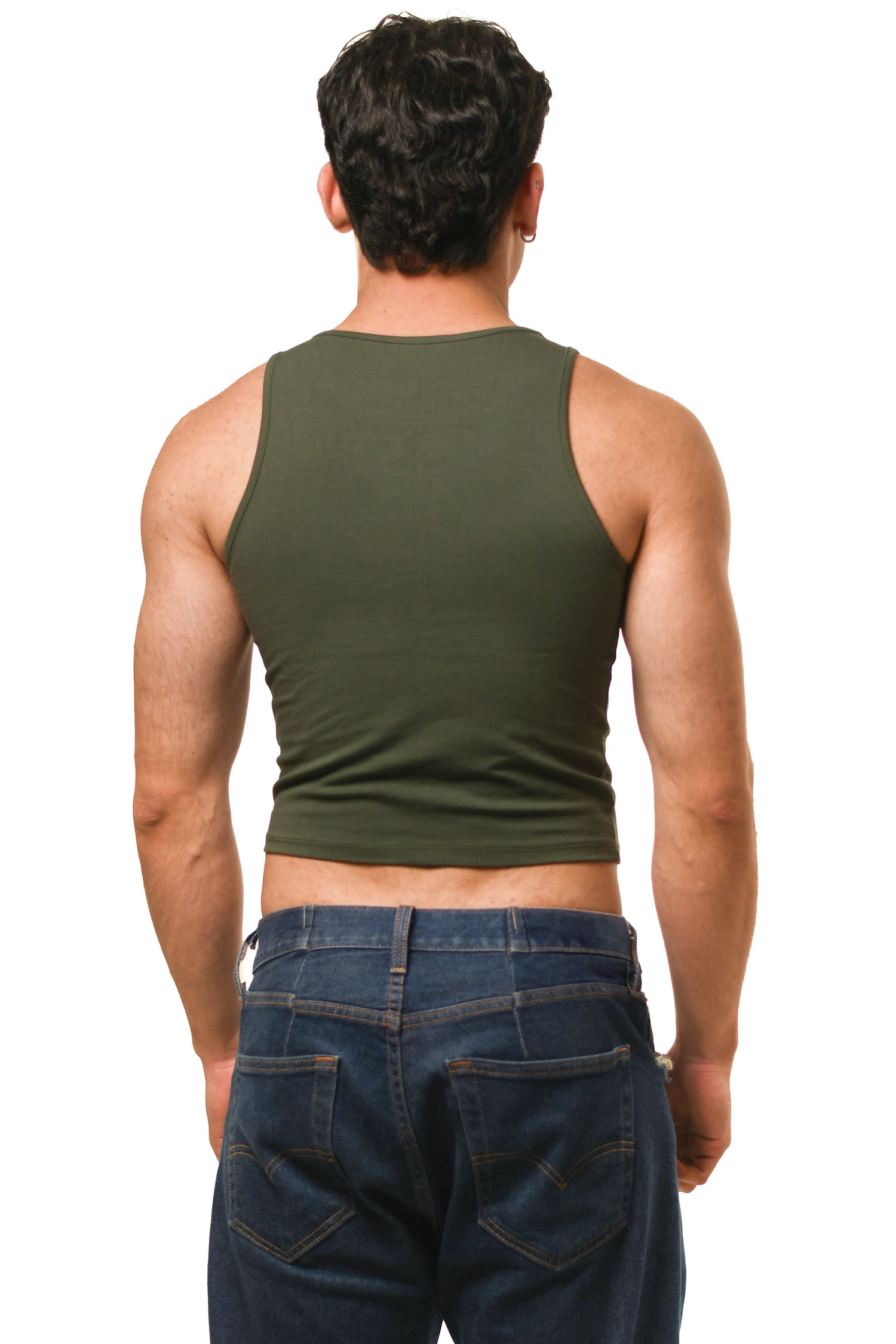 Dark Green Magnet Tank Top