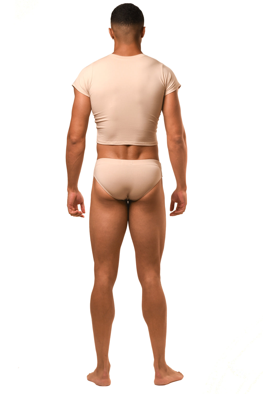 Beige Magnet Baby Tee Brief Set