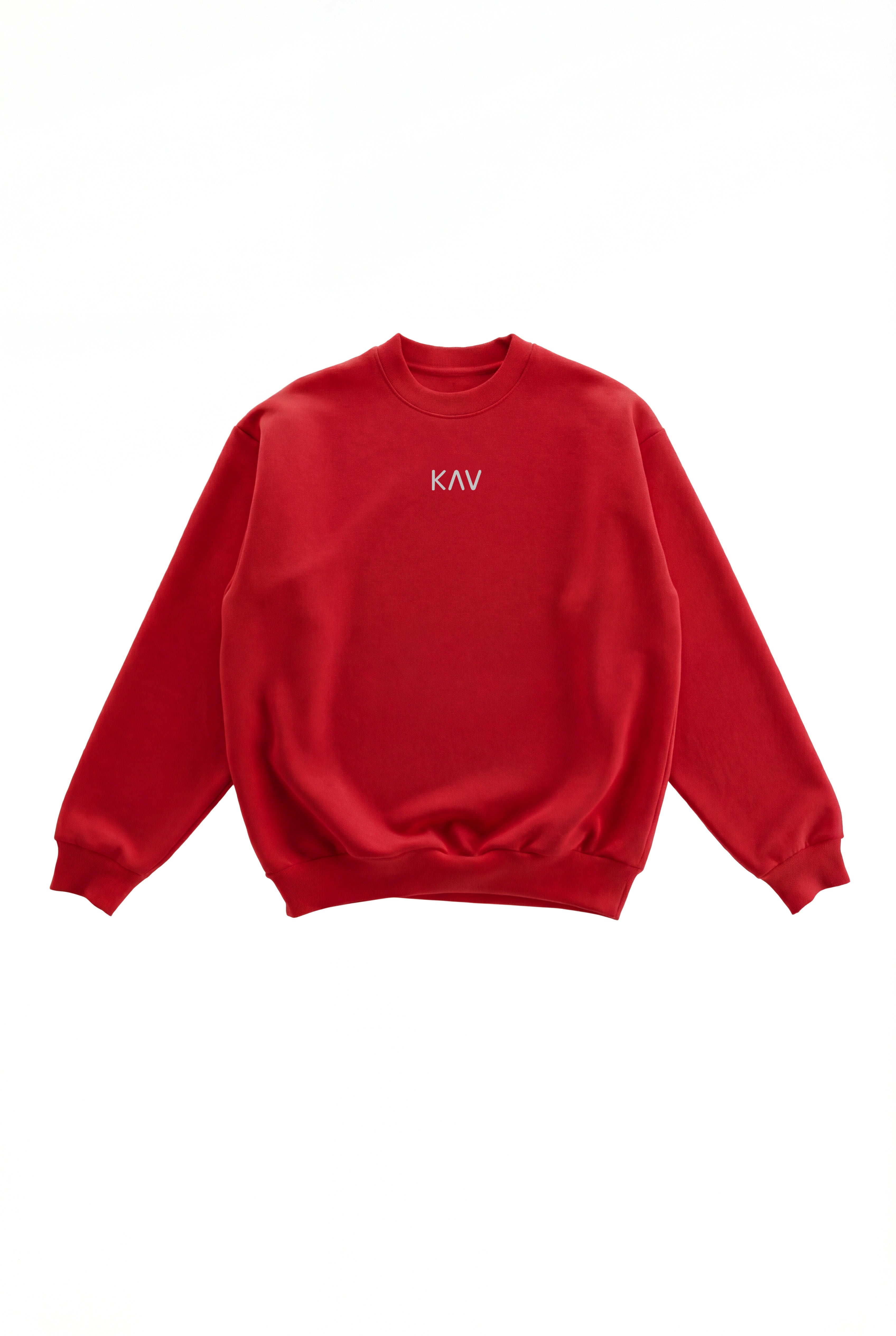 Red Original Oversized Crewneck Sweater