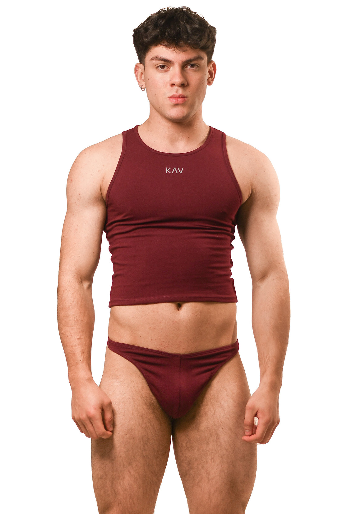 Dark Red Magnet Tank Top