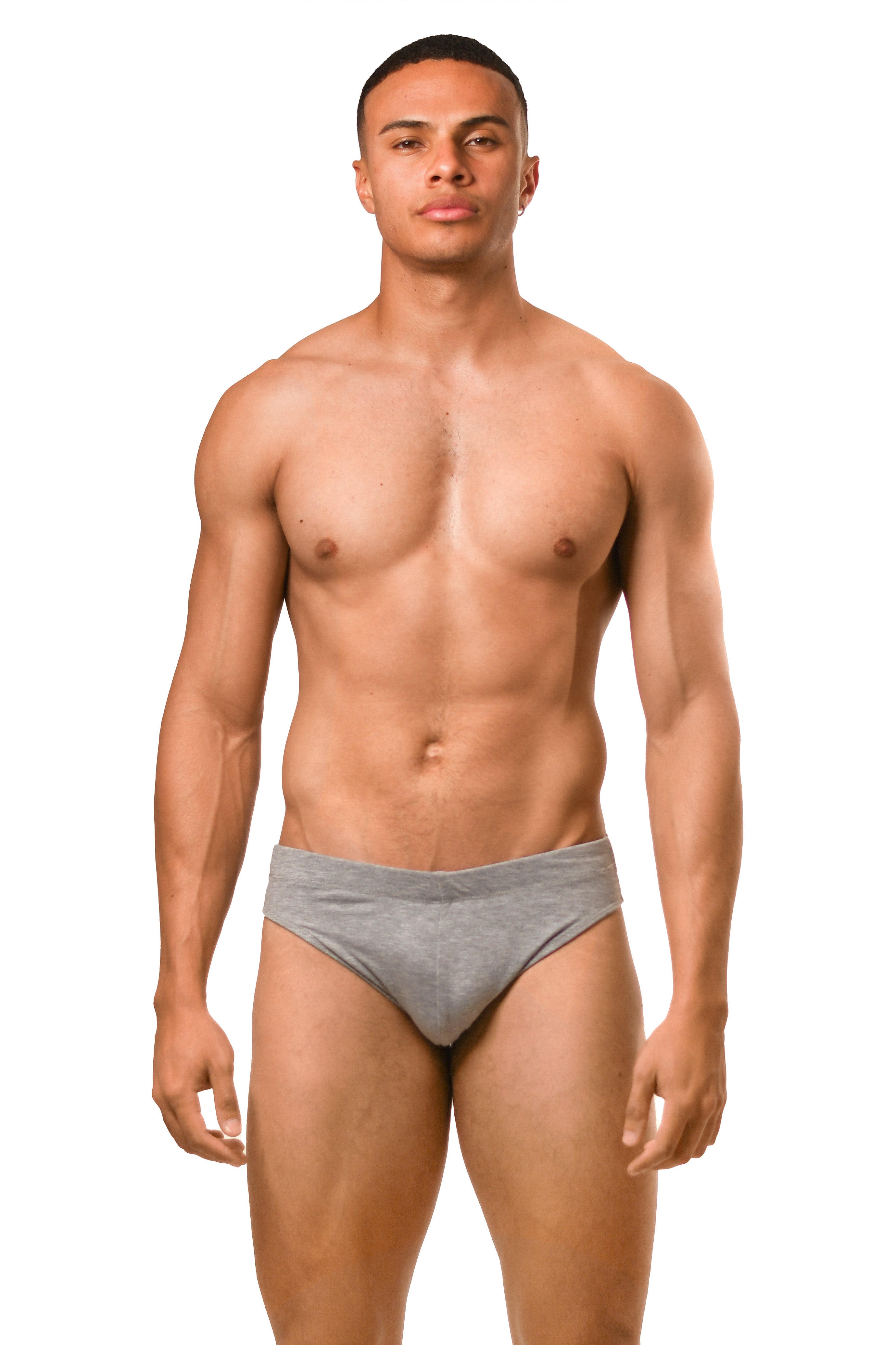 Moon Gray Cotton Jersey Brief