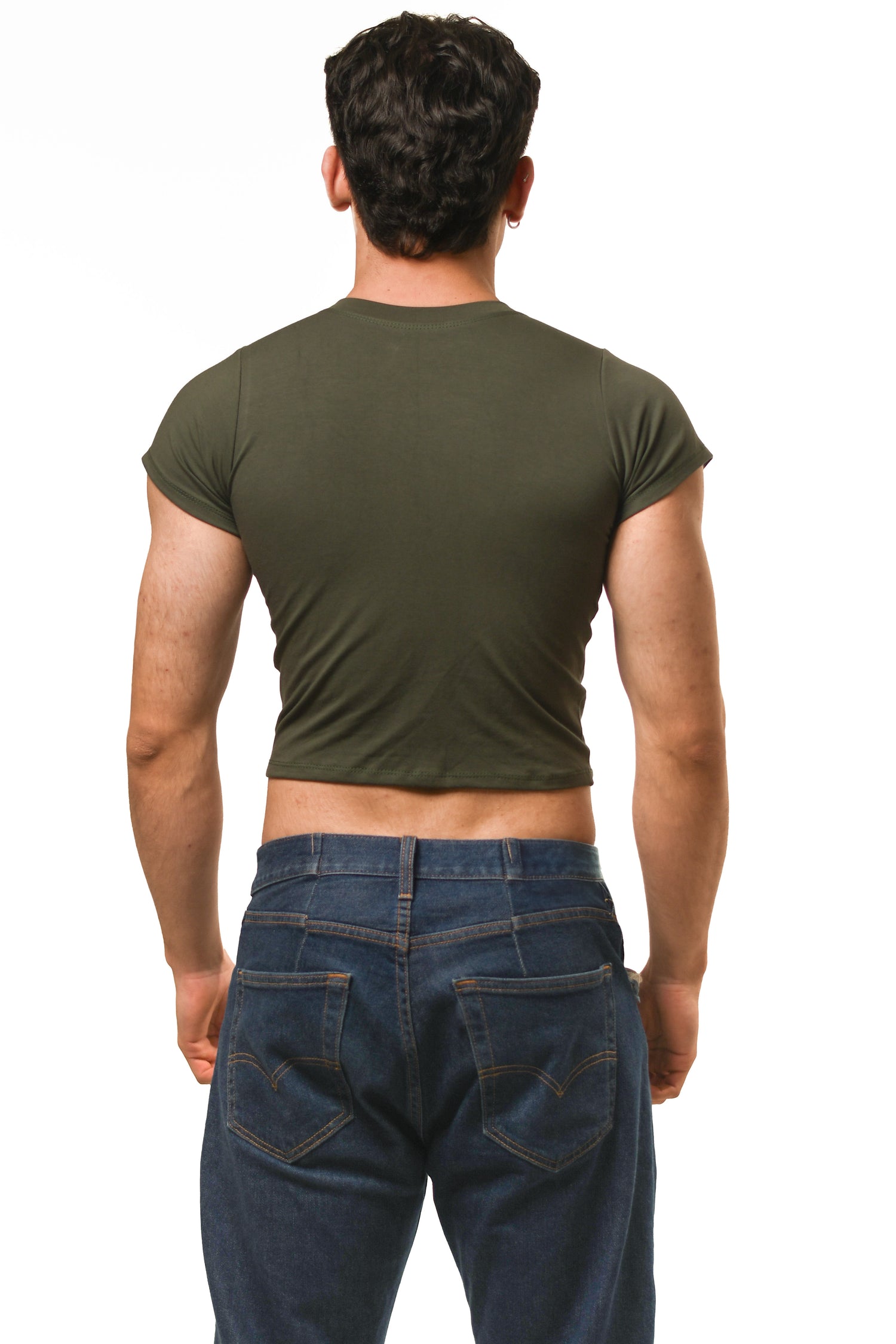 Dark Green Magnet Baby Tee