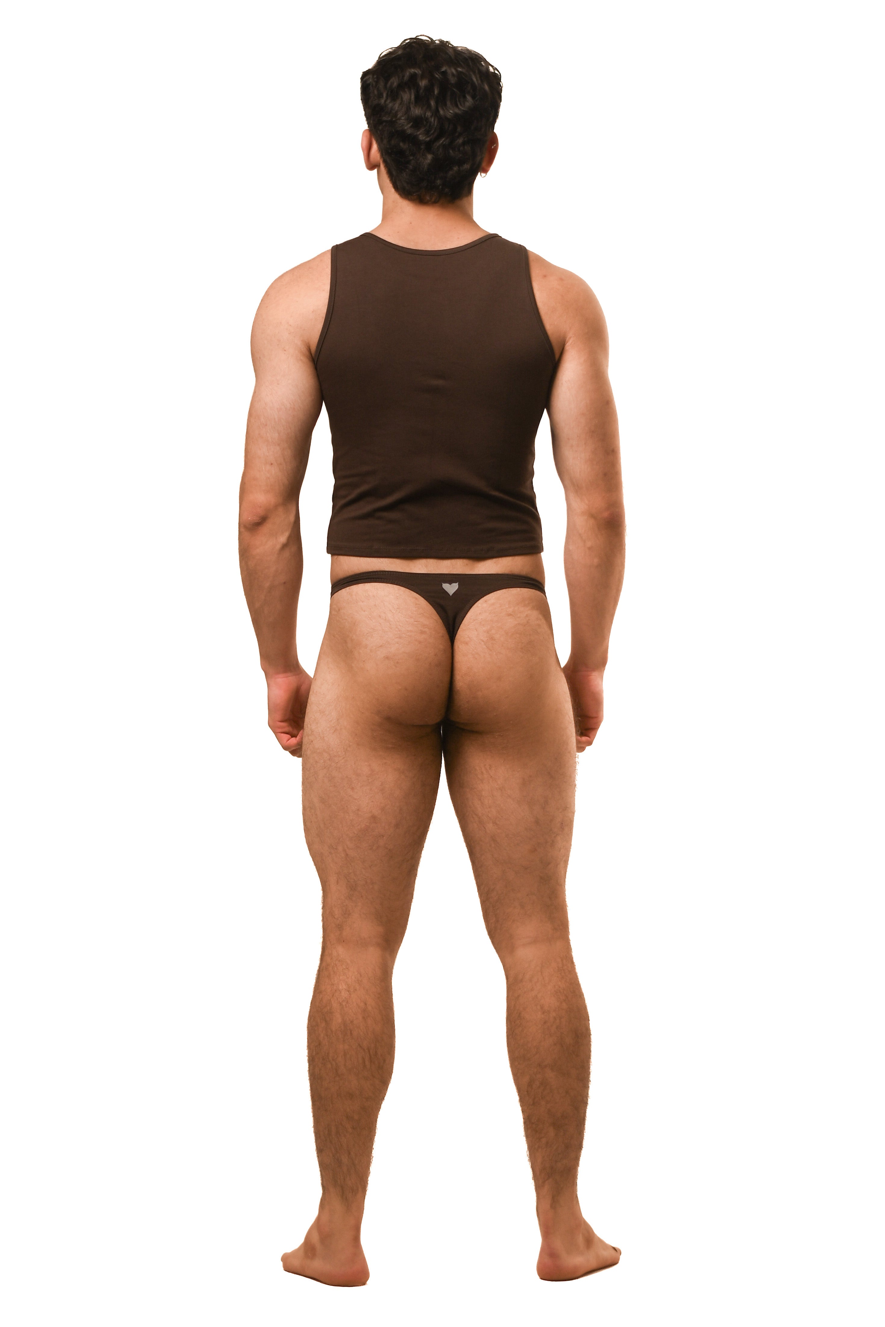 Hot Brown Gabriel Thong Set