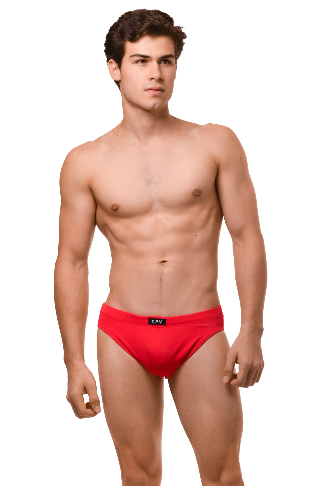 Red Minimal Swim Brief