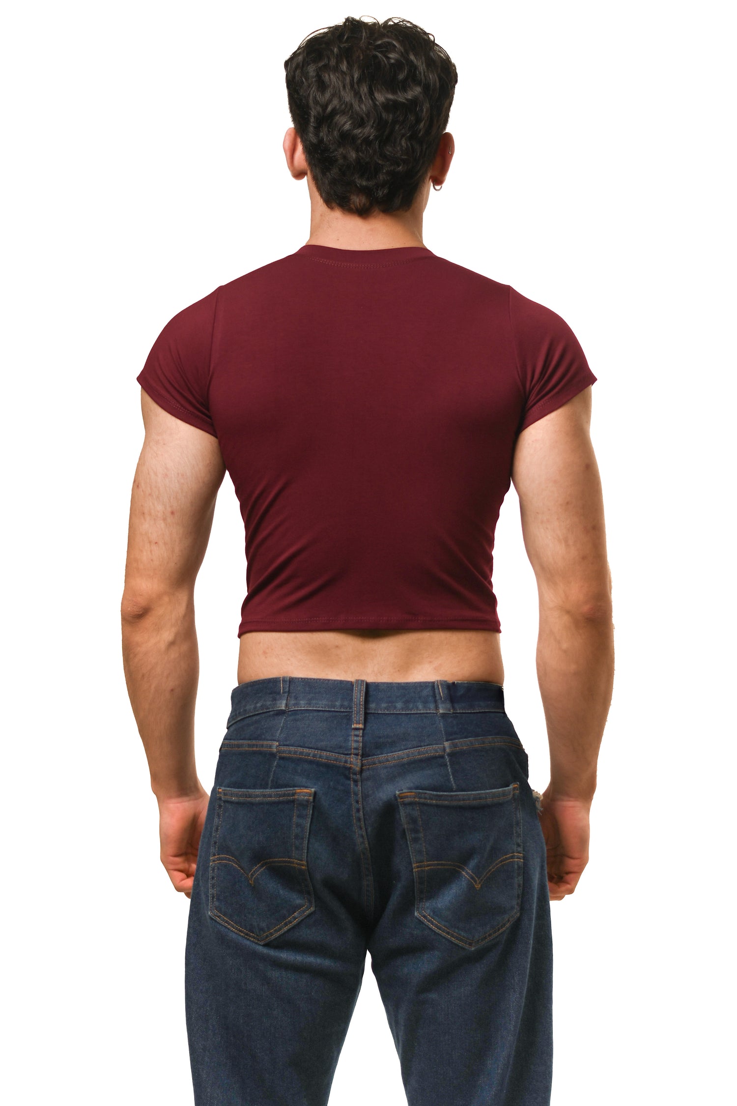 Dark Red Magnet Baby Tee