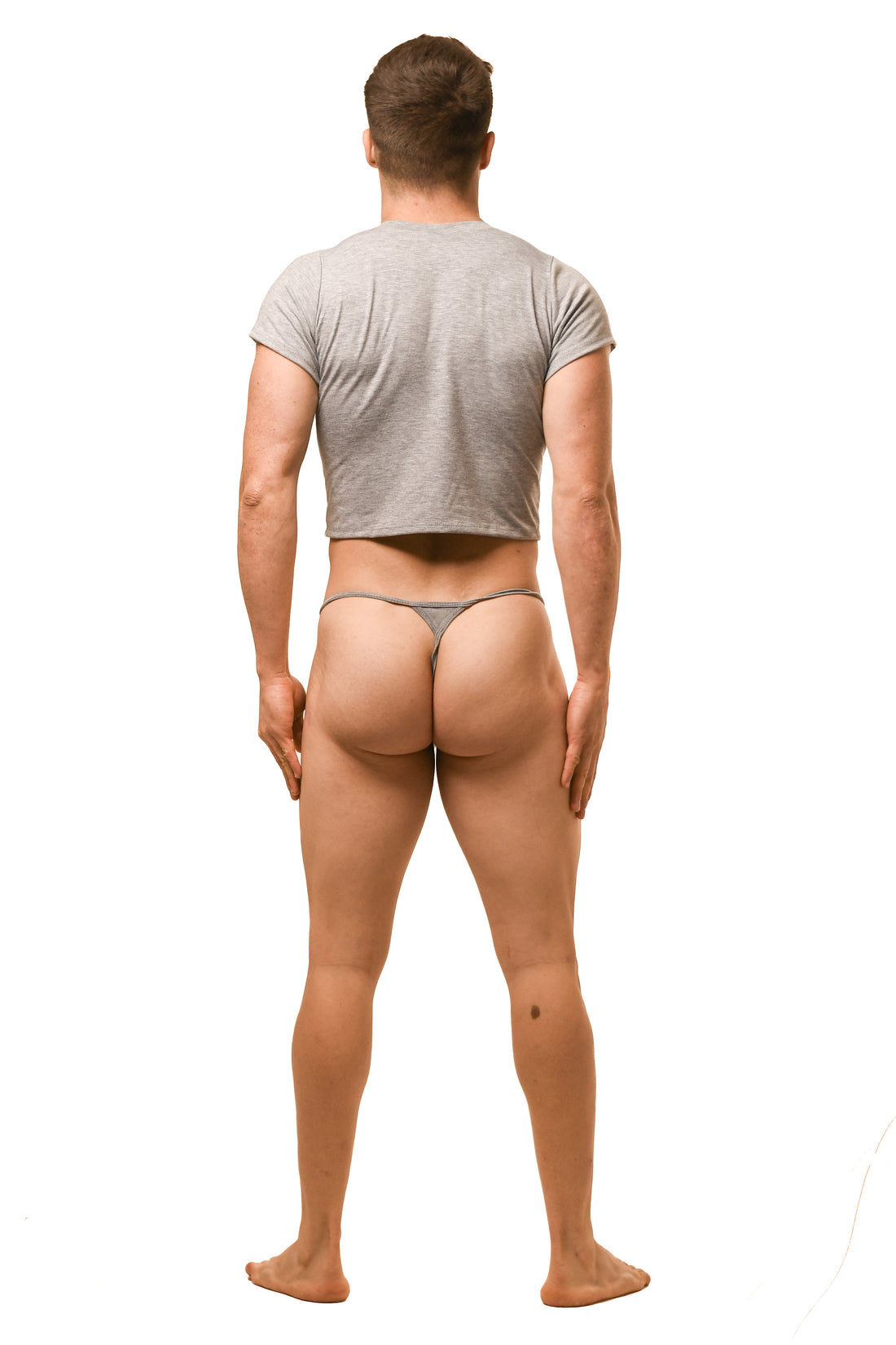 Gray Baby Tee G-String Set