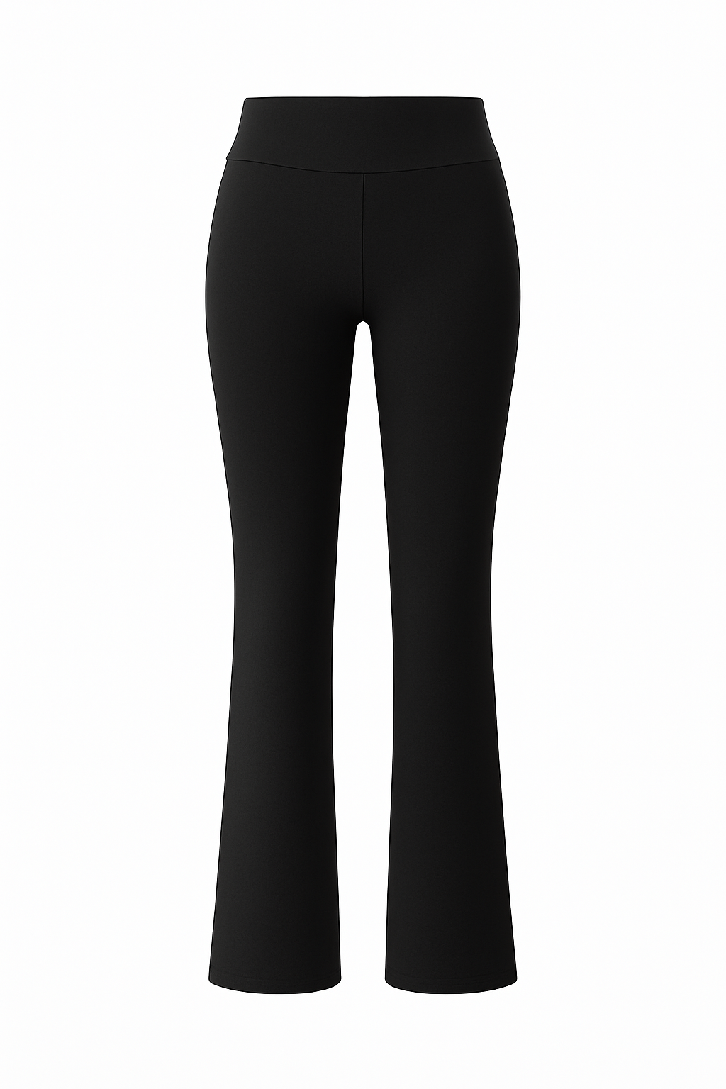 Black Basic Straight-Cut Cotton Jersey Leggings