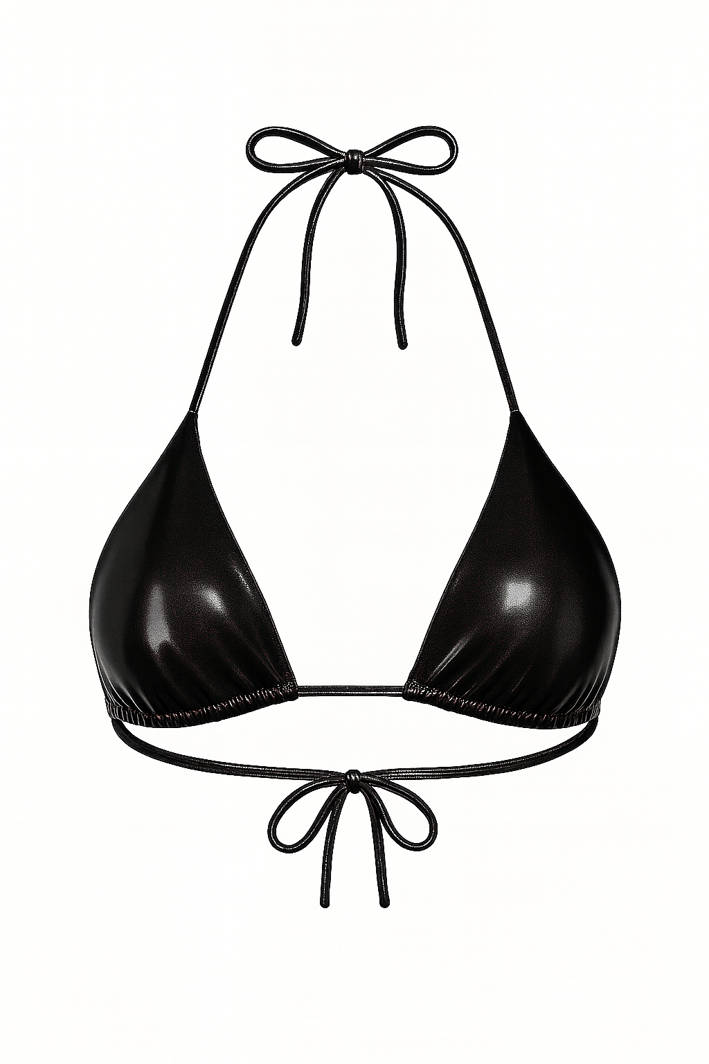 Black Metallic Triangle Top