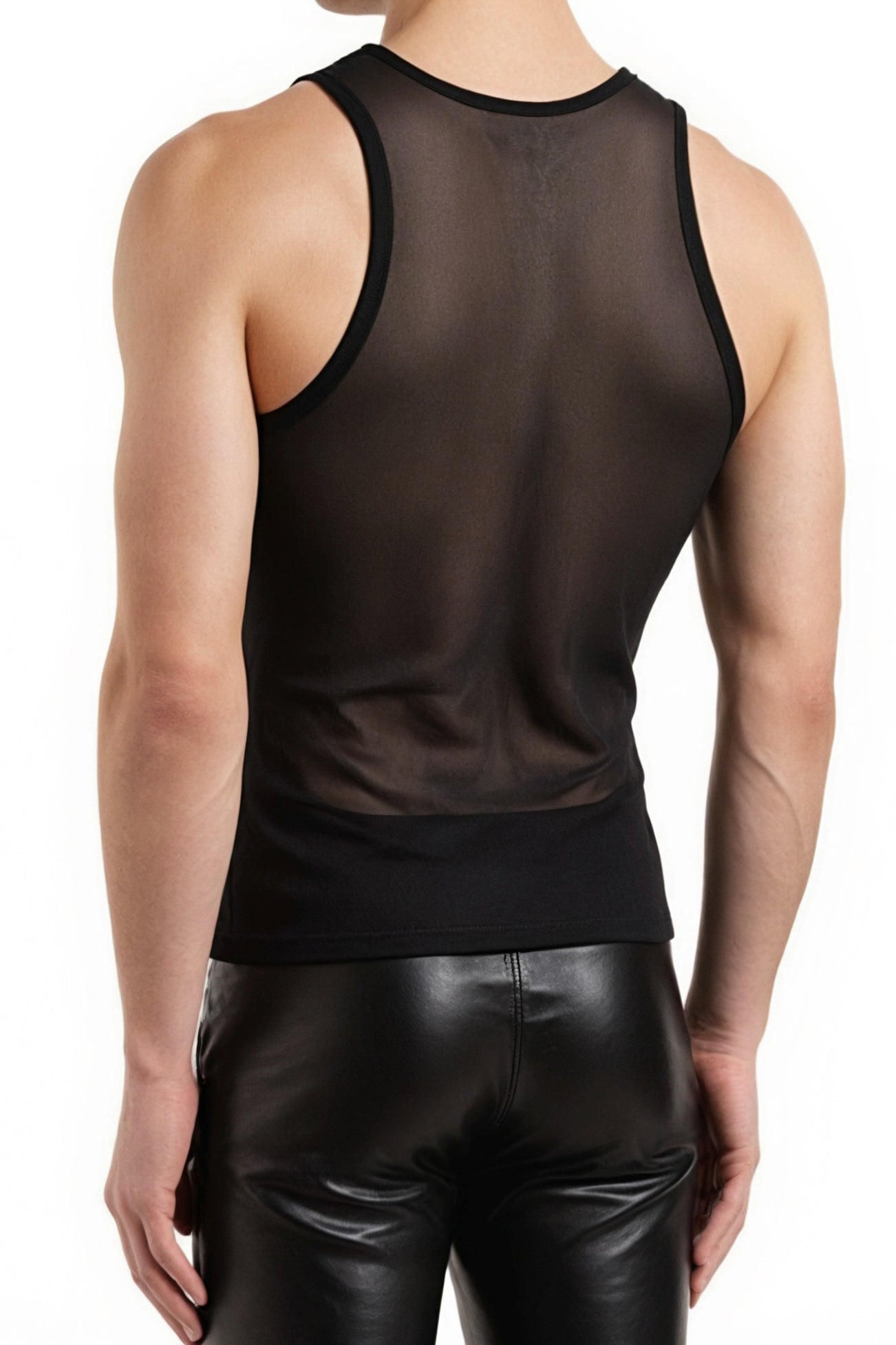 Black Mesh Magnet Tank Top