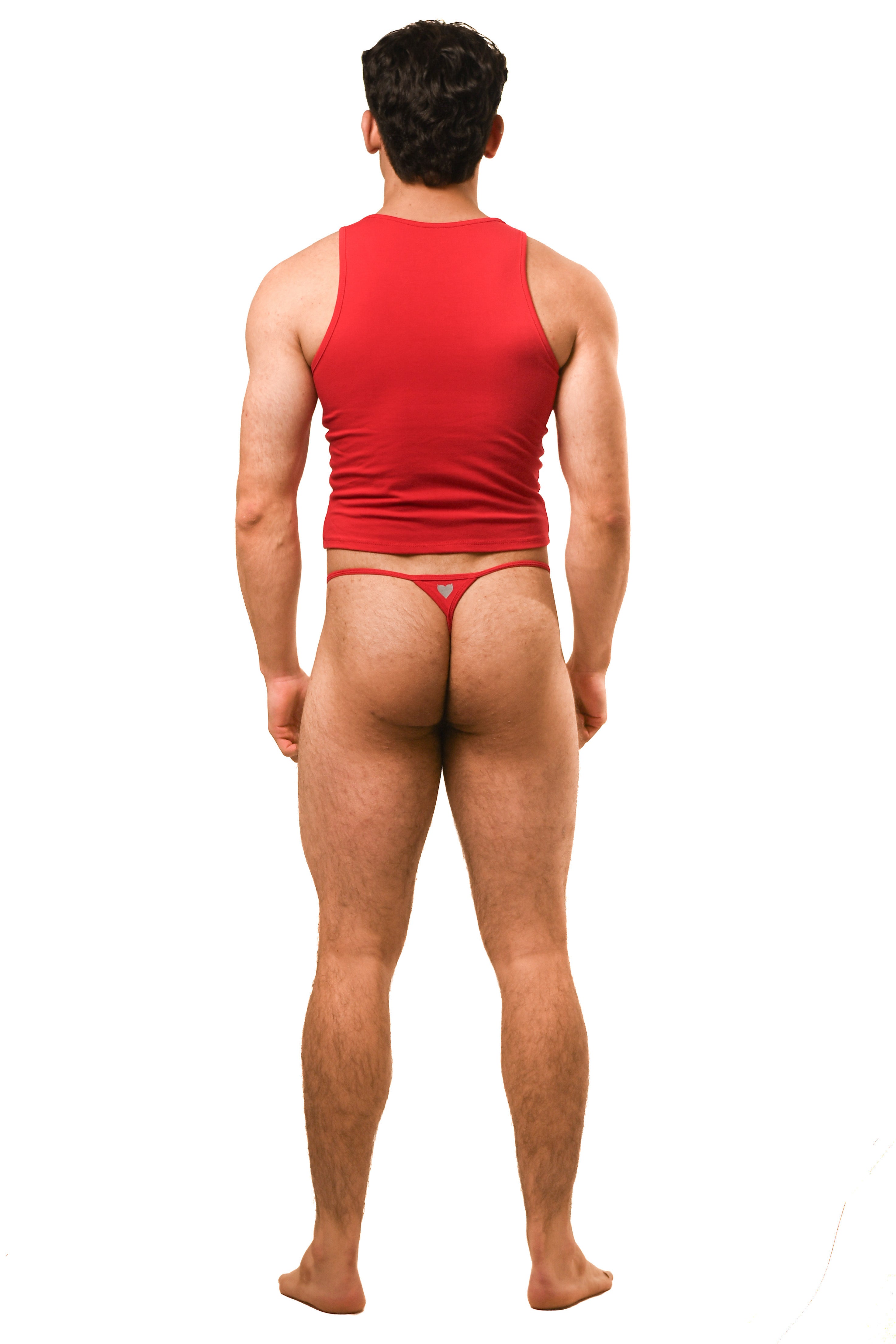 Red Magnet Tank Top G-String Set