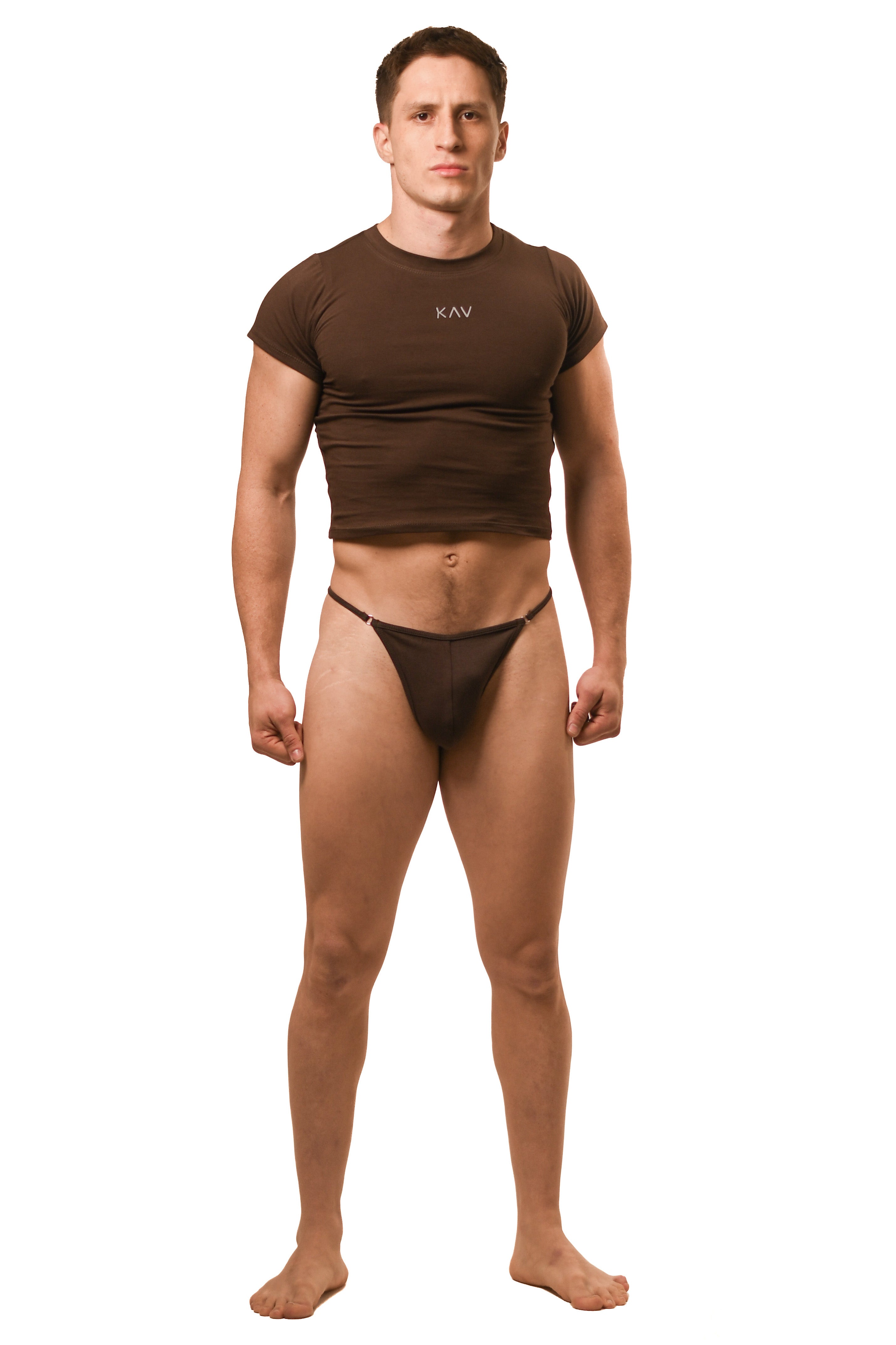 Hot Brown Alberto G-String Set