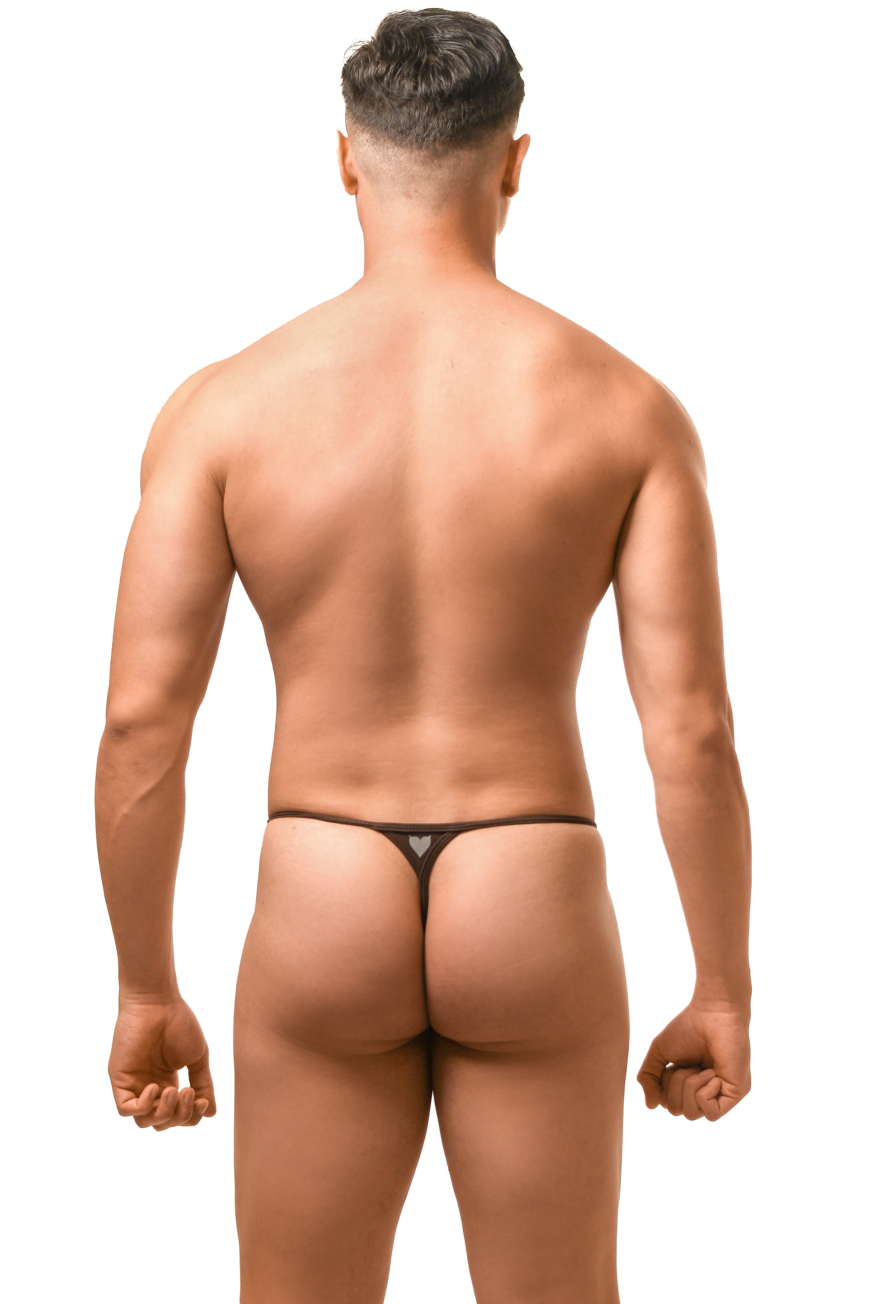 Hot Brown Cotton Jersey Men G-String