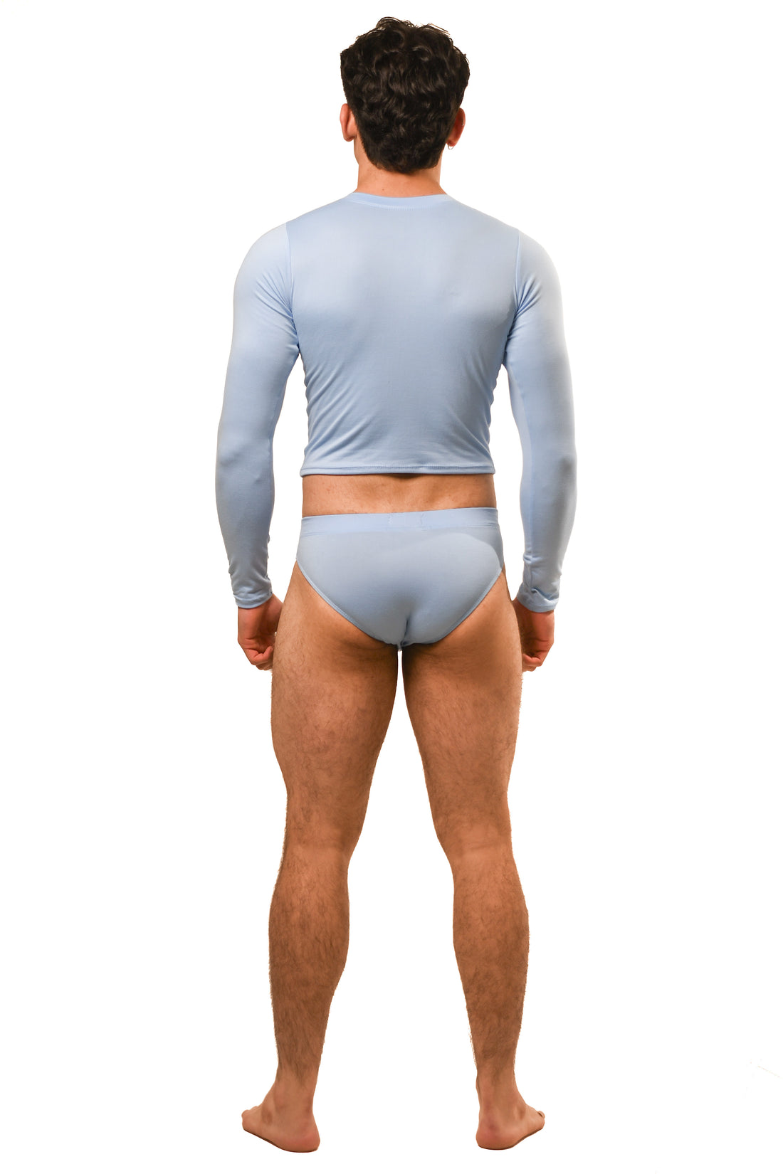 Baby Blue Long Sleeve Magnet Brief Set
