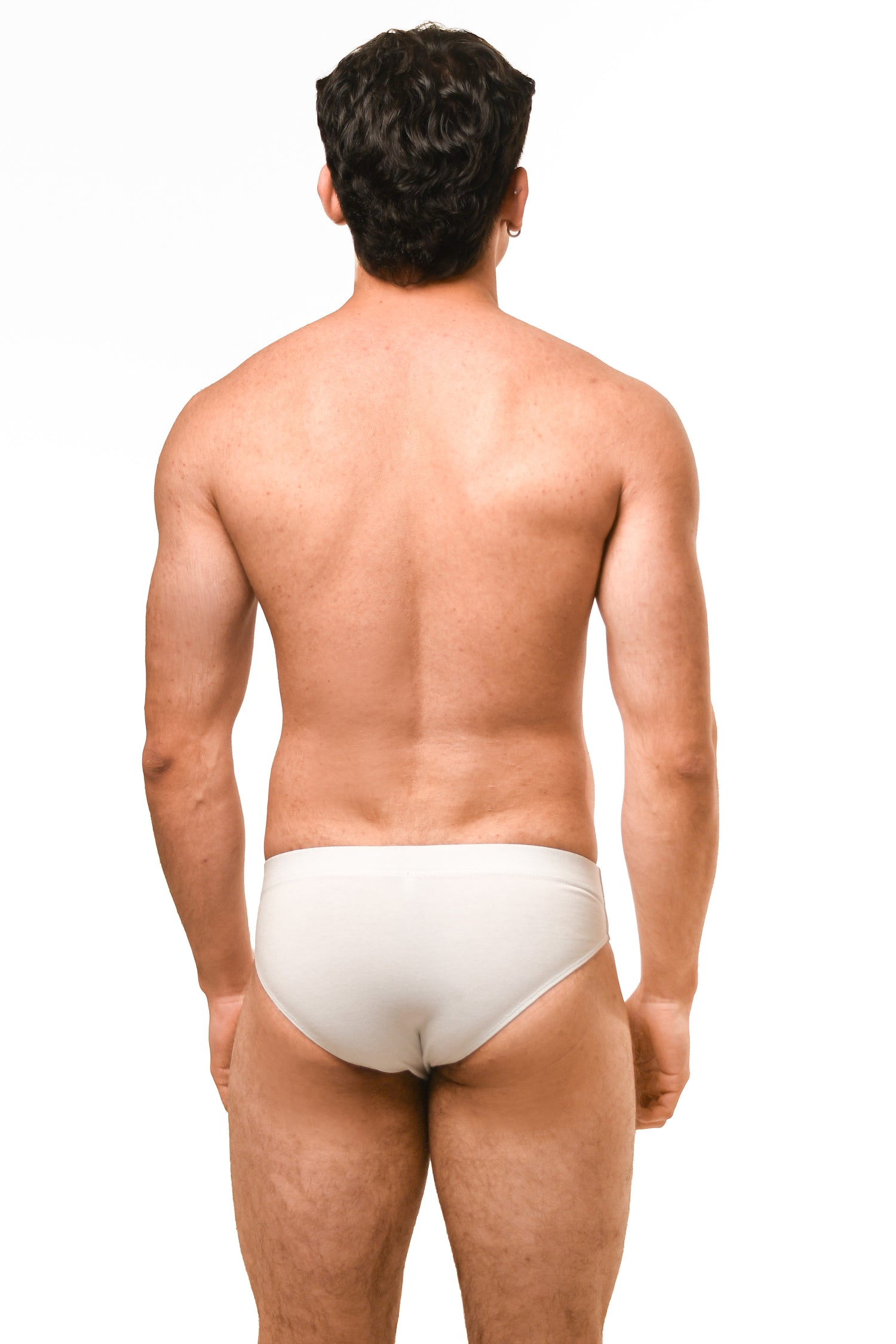 White Cotton Jersey Brief