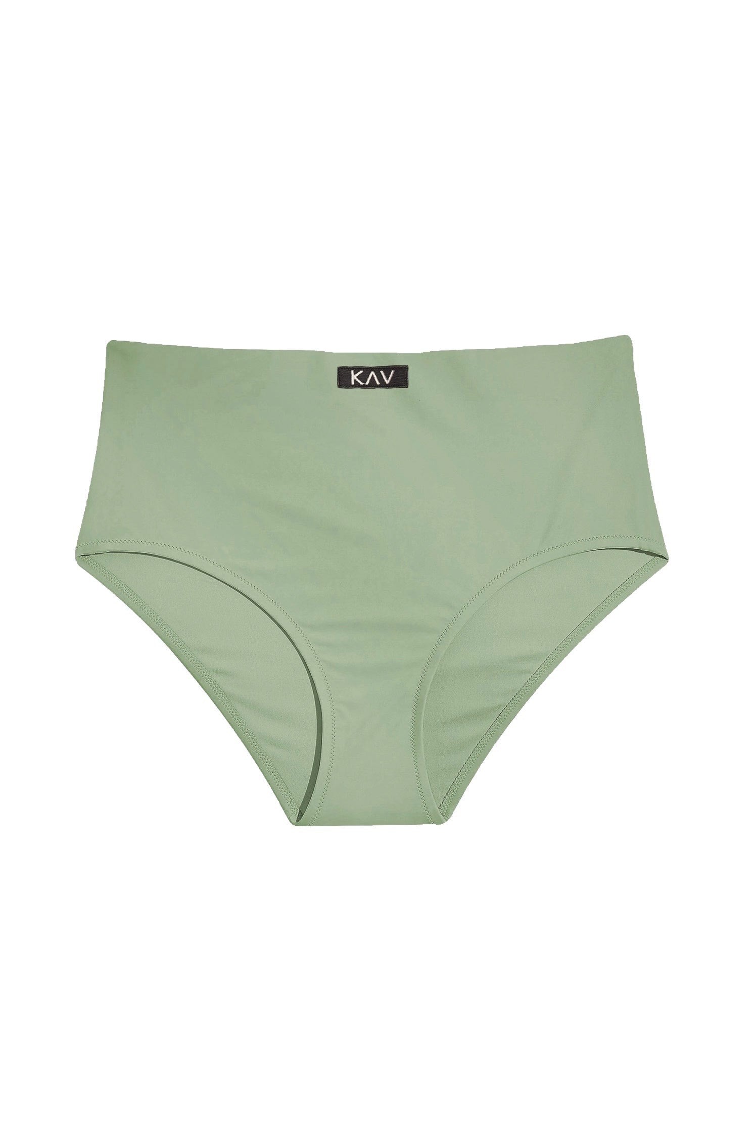 Olive Green Swim Minimal High Waist Bottom