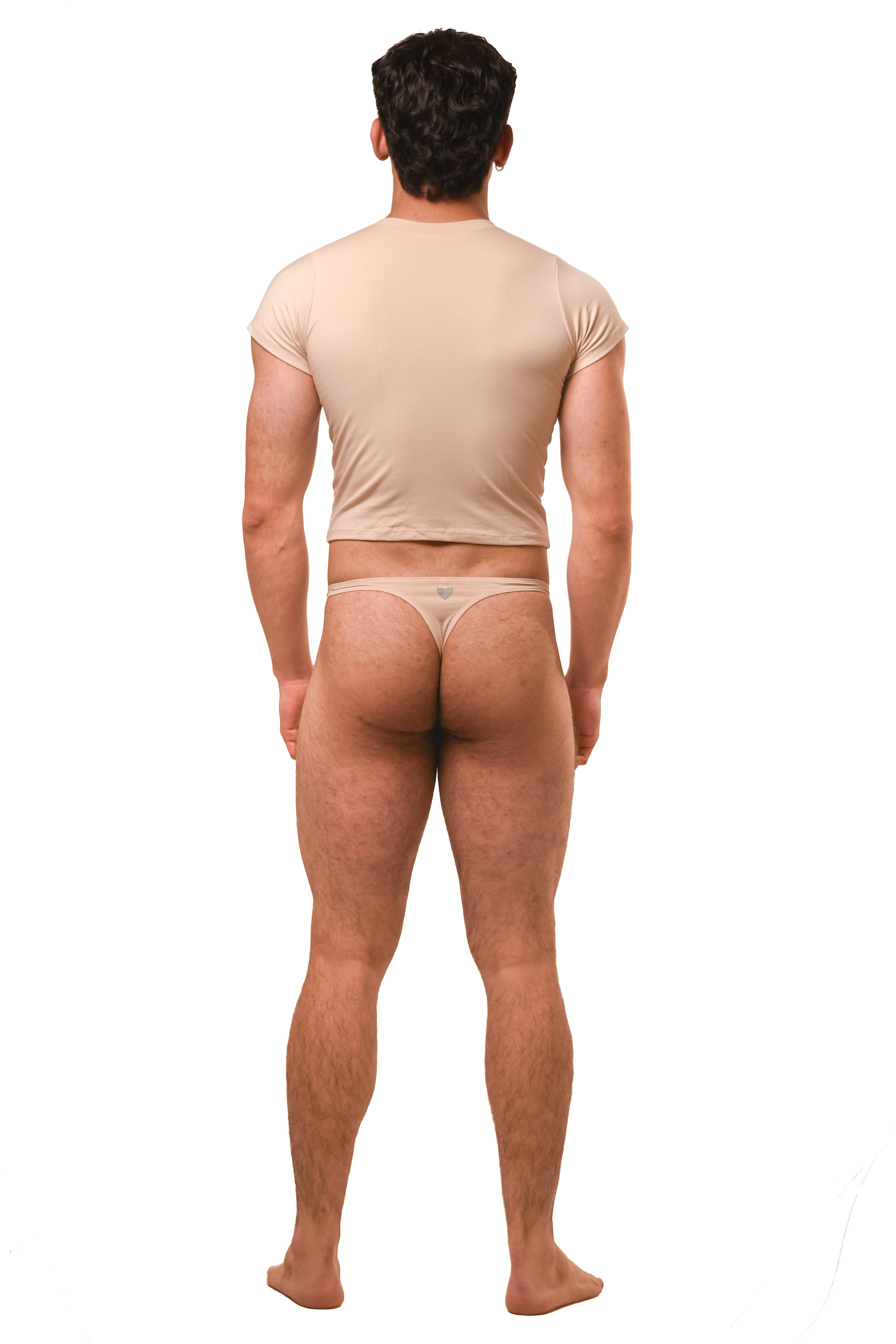 Beige Magnet Baby Tee Thong Set