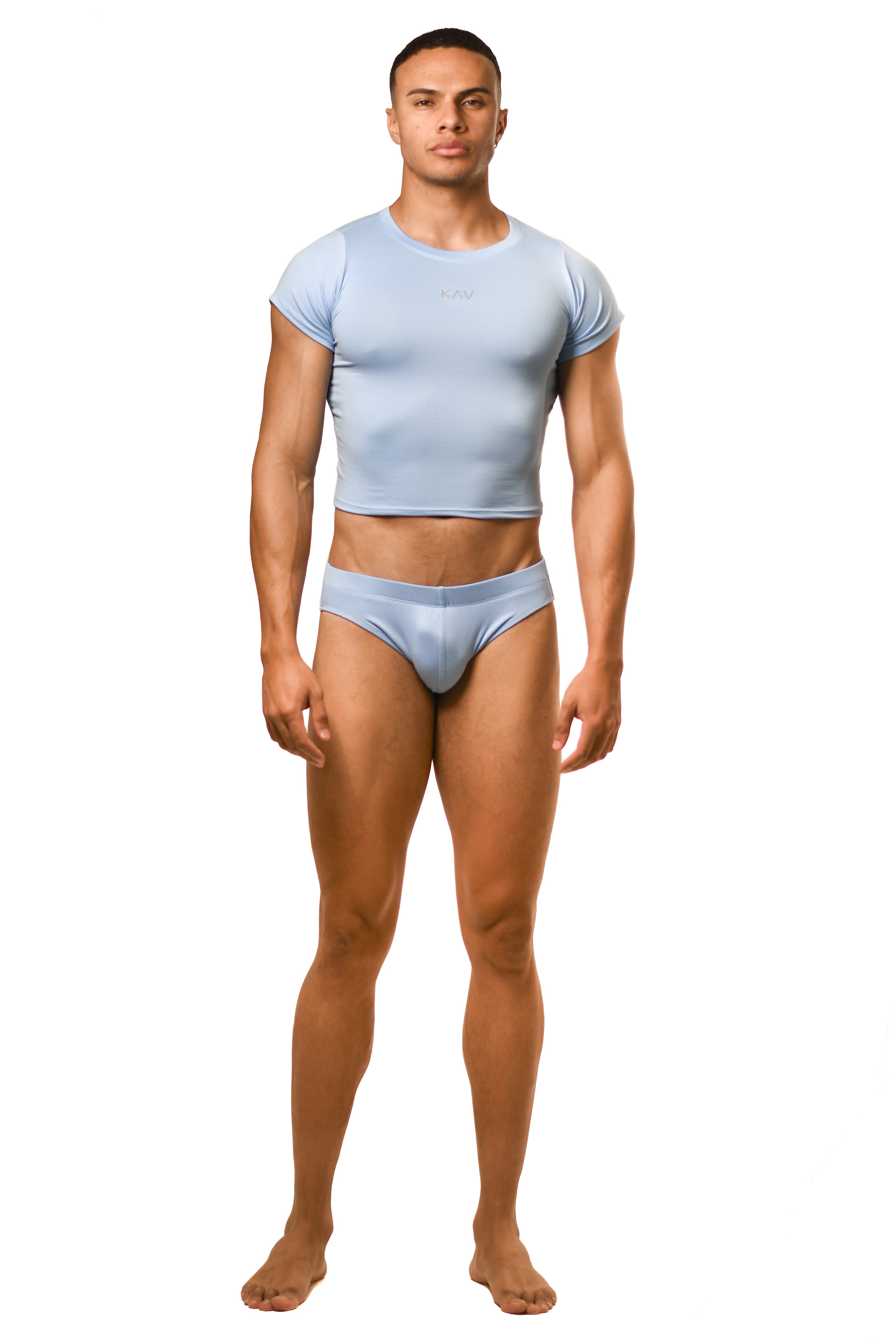 Baby Blue Magnet Baby Tee Brief Set