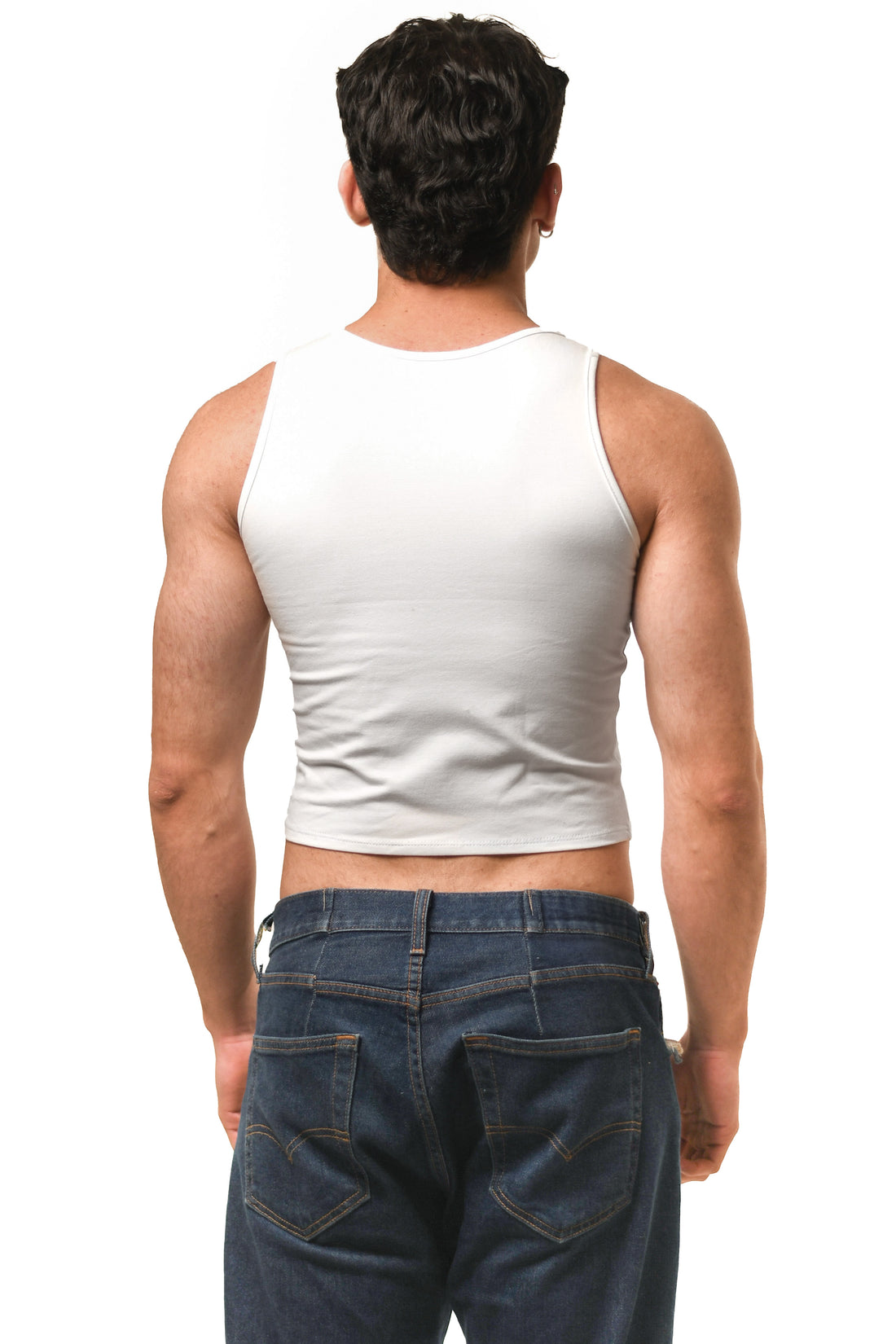 White Magnet Tank Top