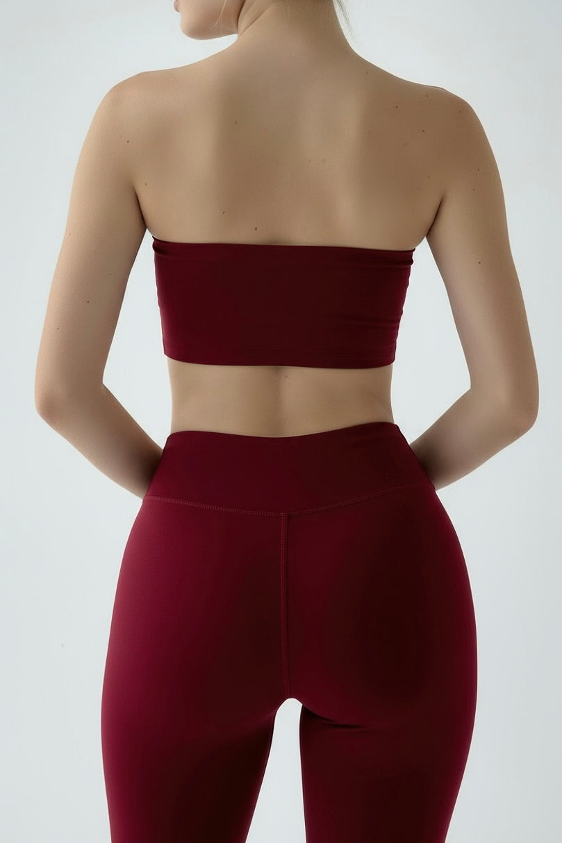 Dark Red Original Cotton Jersey Mini Bandeau Top