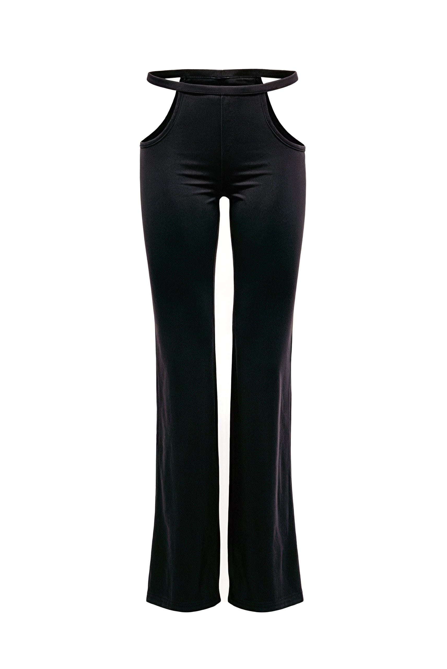 Black Waistband Cutout Leggings