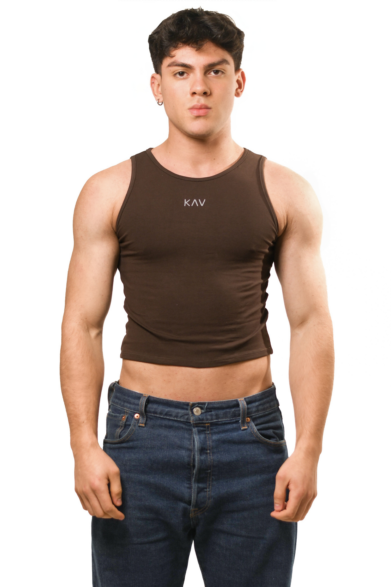 Hot Brown Magnet Tank Top