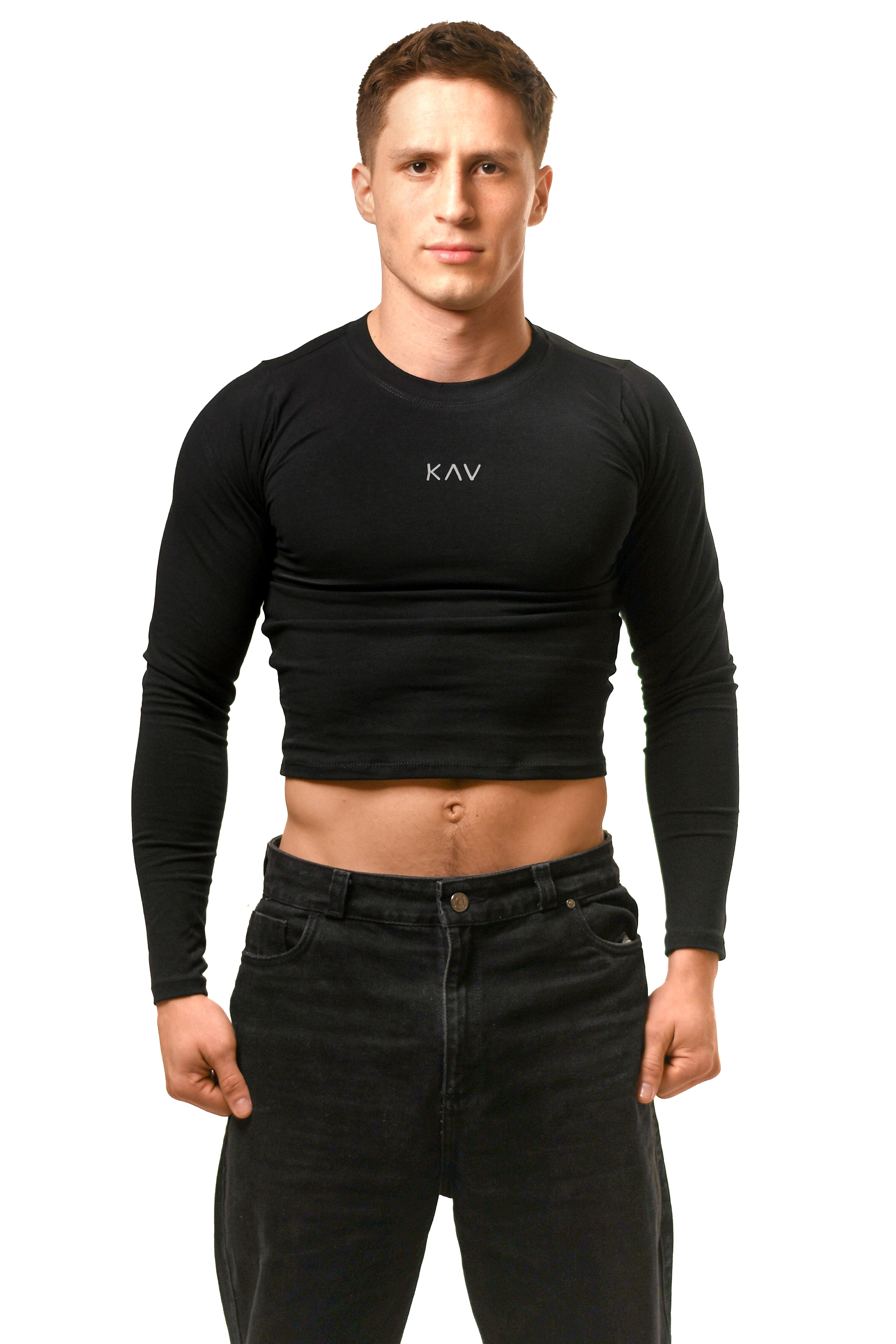 Black Long Sleeve Magnet Top