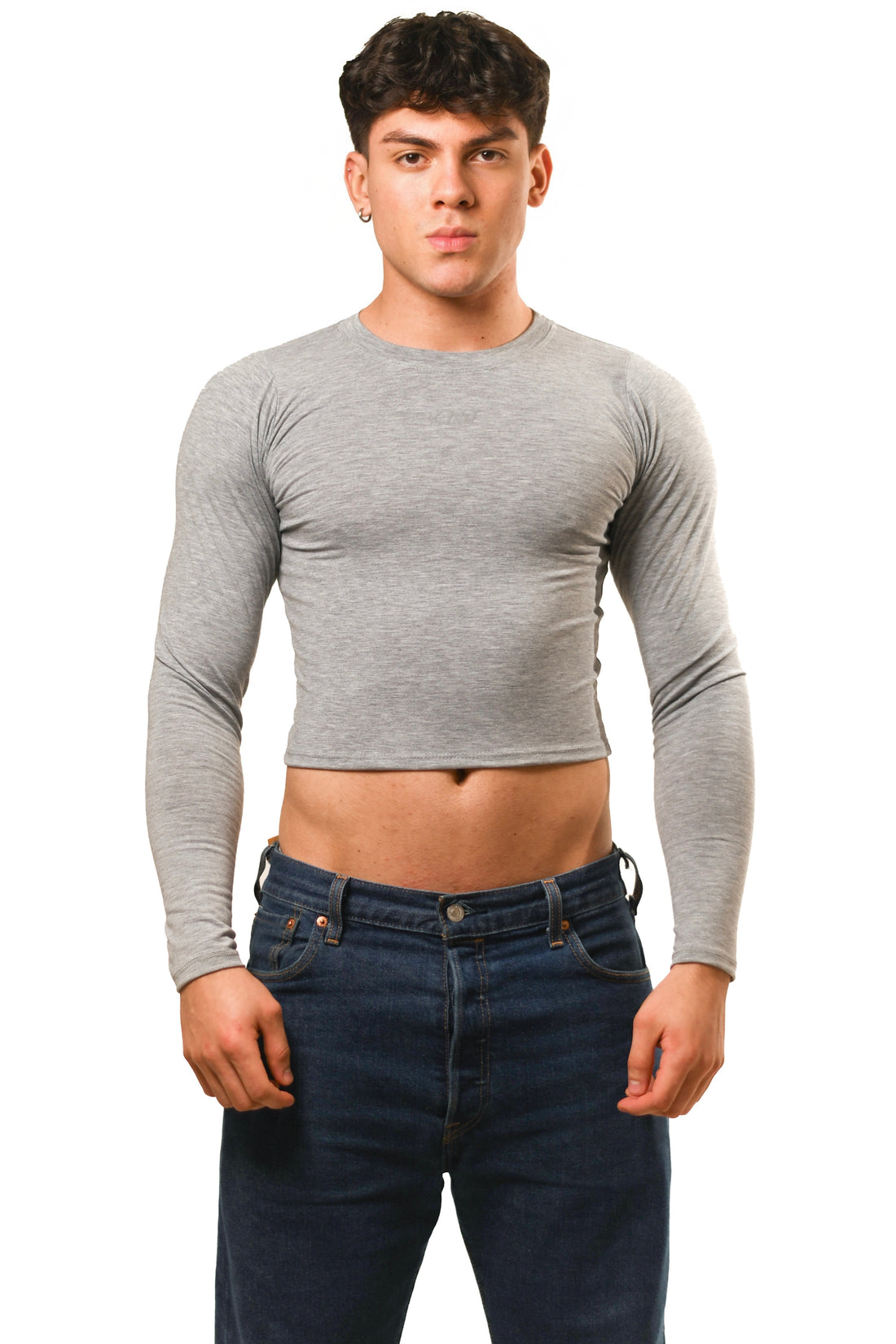 Gray Long Sleeve Magnet Top