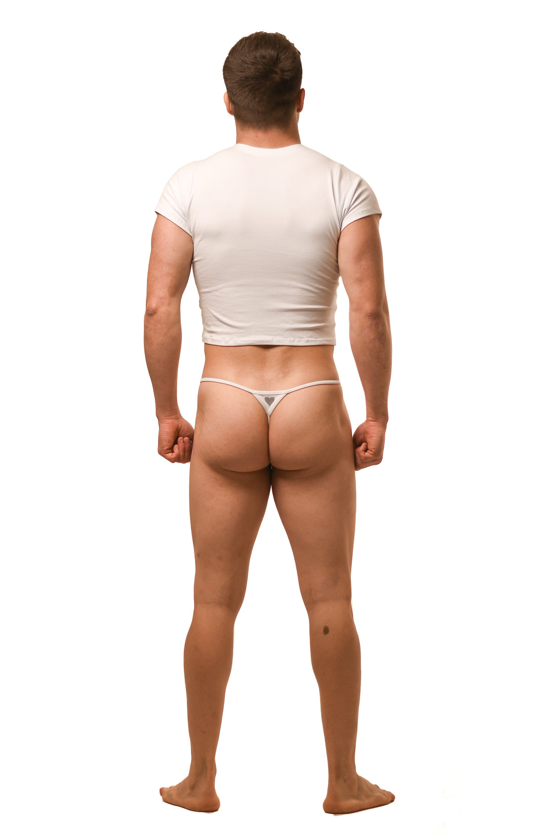 White Alberto G-String Set