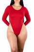 ultra-soft red bodysuit figure-hugging essential