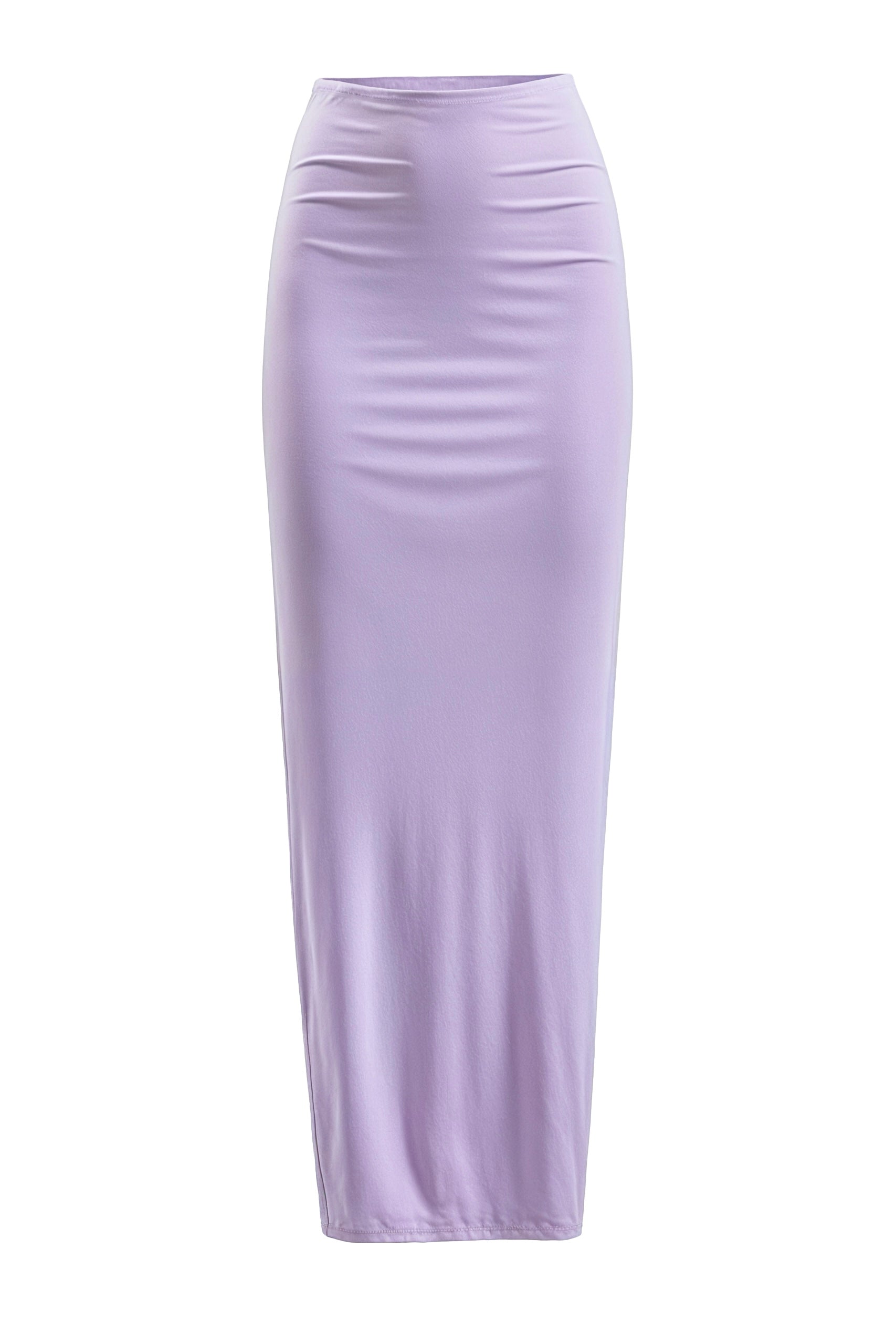 Lilac Long Bodycon Cotton Jersey Skirt