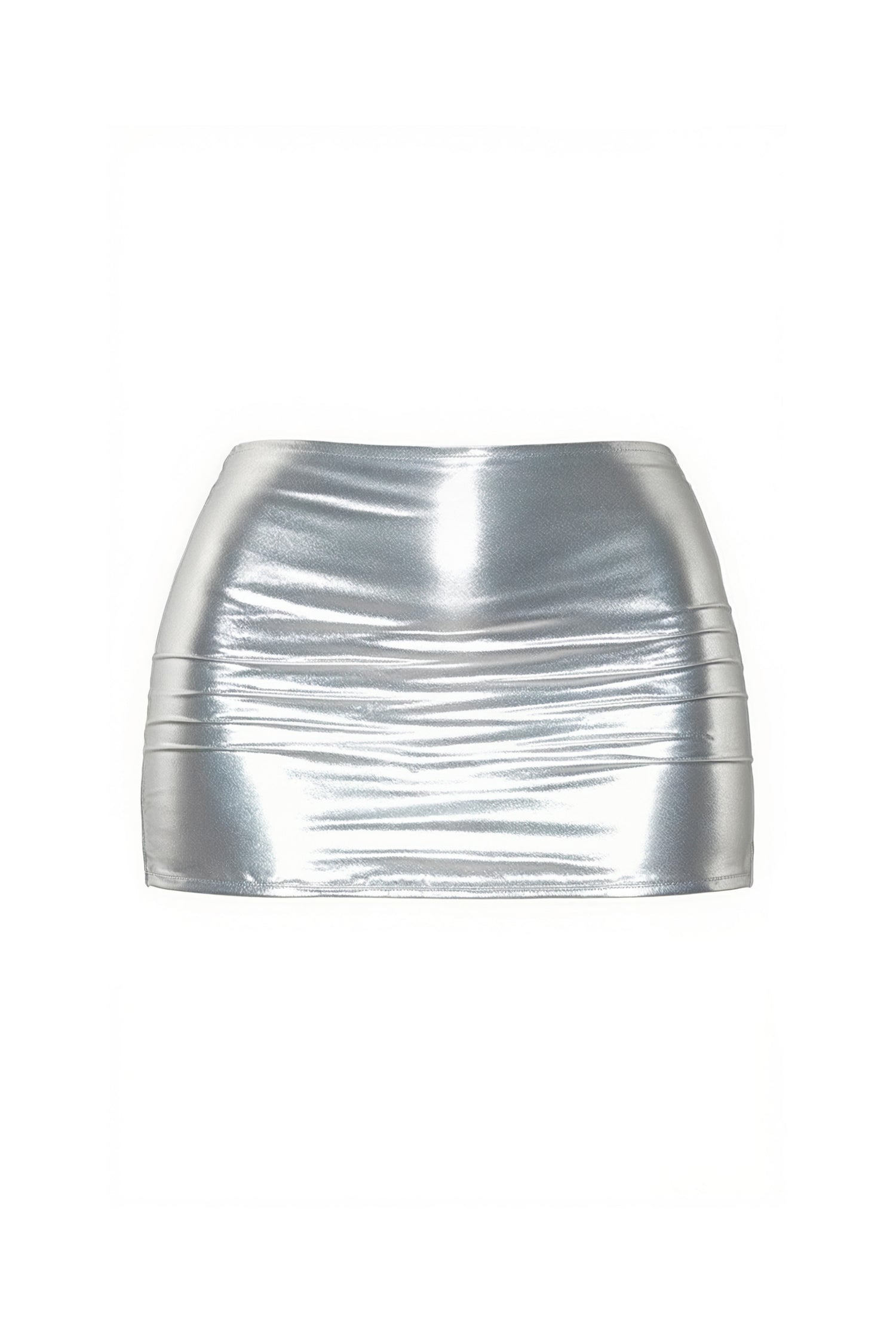 Silver Metallic Mini Skirt