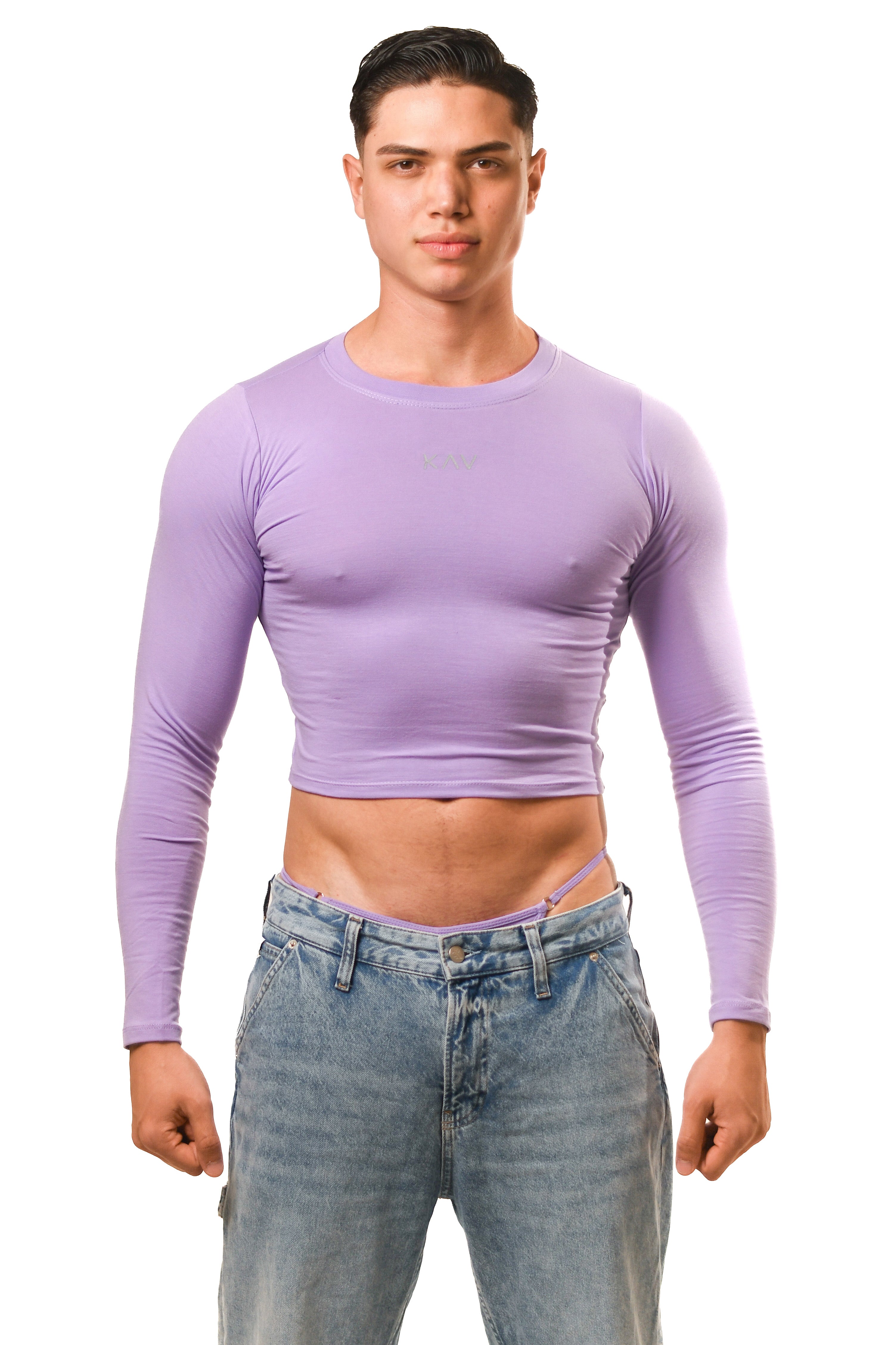 Lilac Long Sleeve Magnet Top