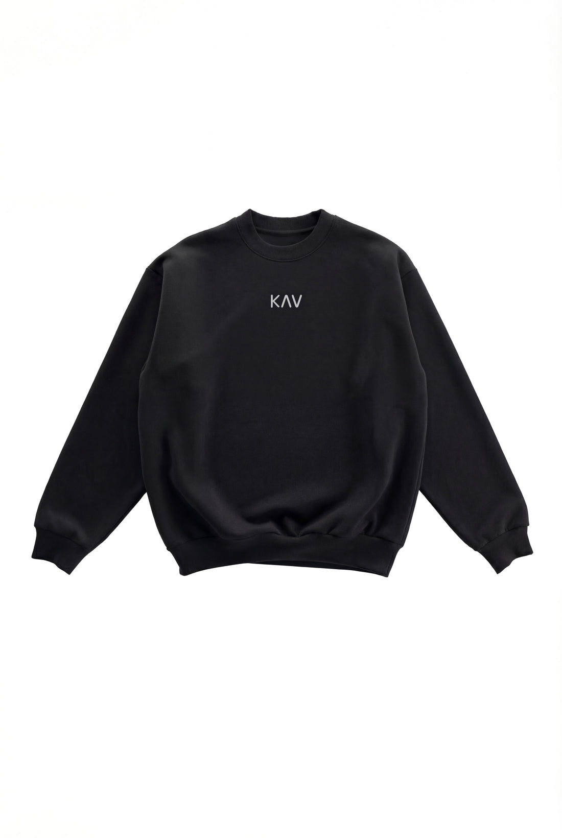 Black Original Oversized Crewneck Sweater