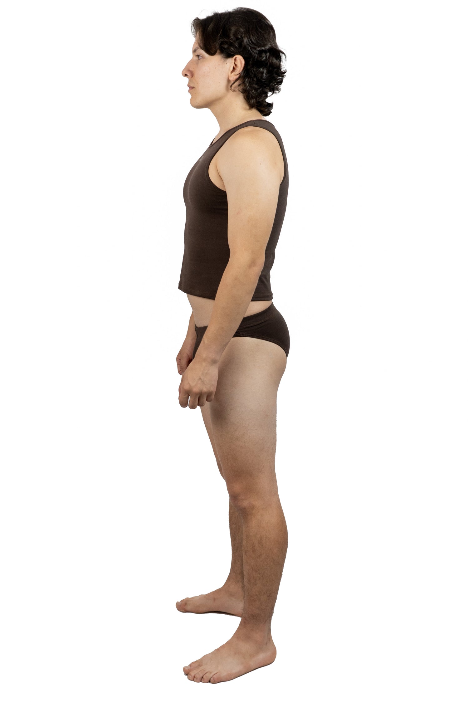 Hot Brown Magnet Brief Set