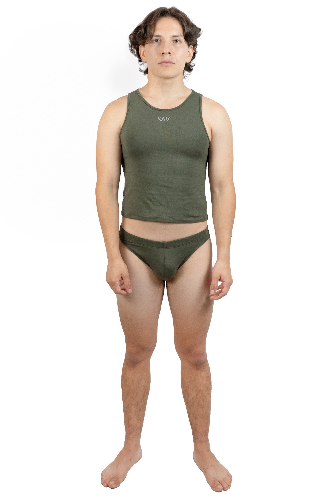 Dark Green Magnet Brief Set