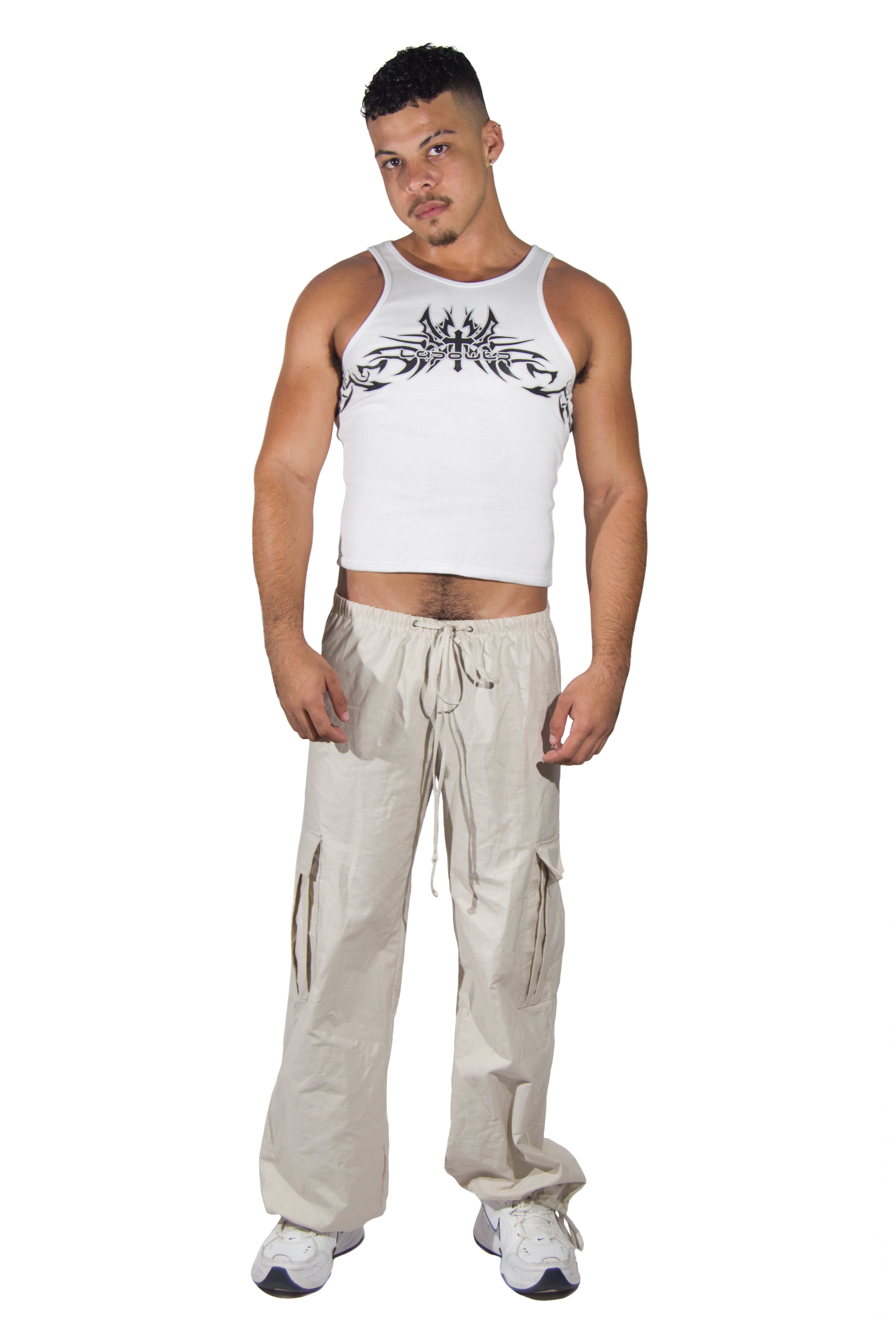 Power Tribal White Tank Top