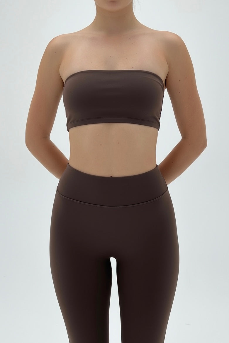 Dark Brown Original Cotton Jersey Mini Bandeau Top