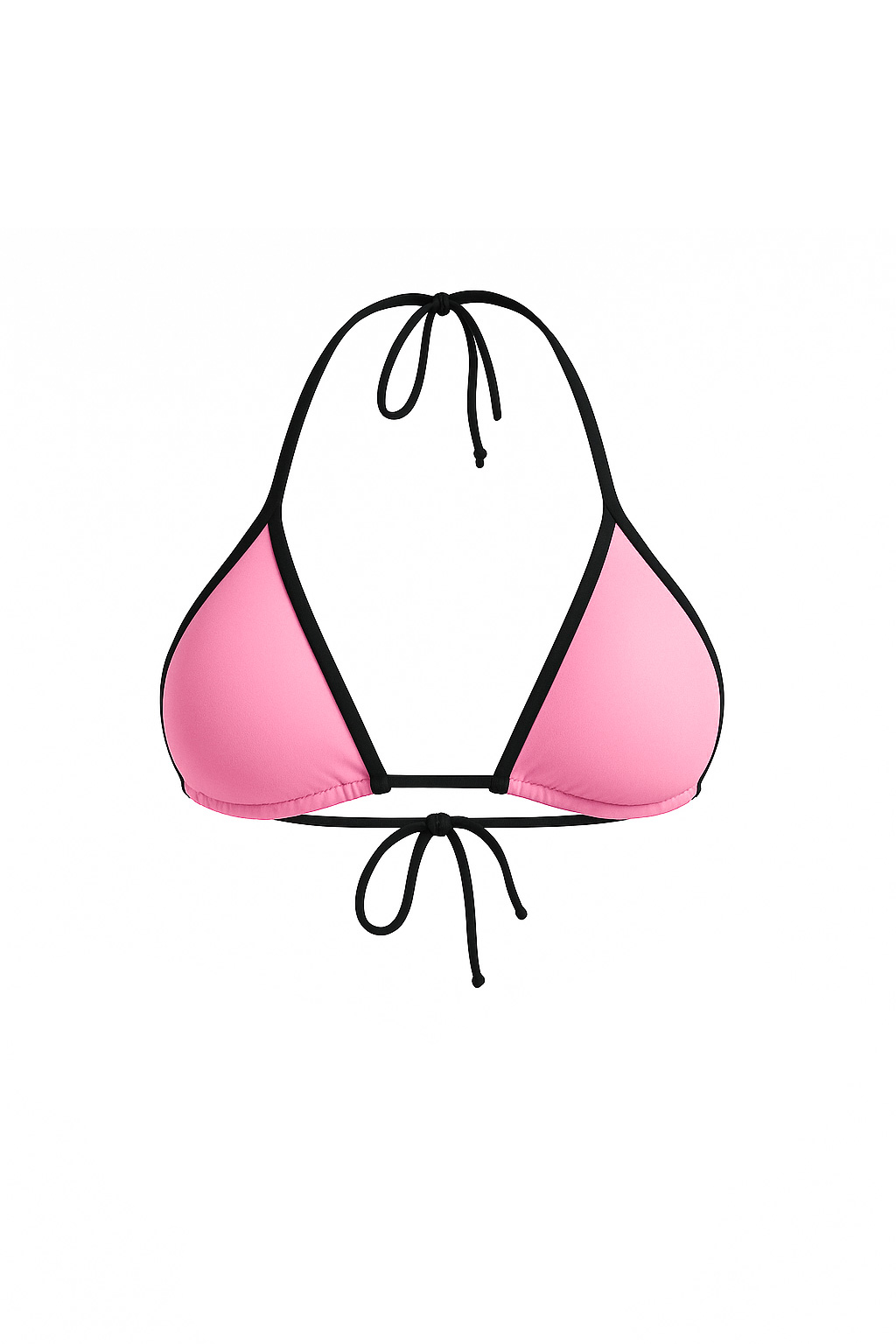 Pink Contrast Trim Triangle Top