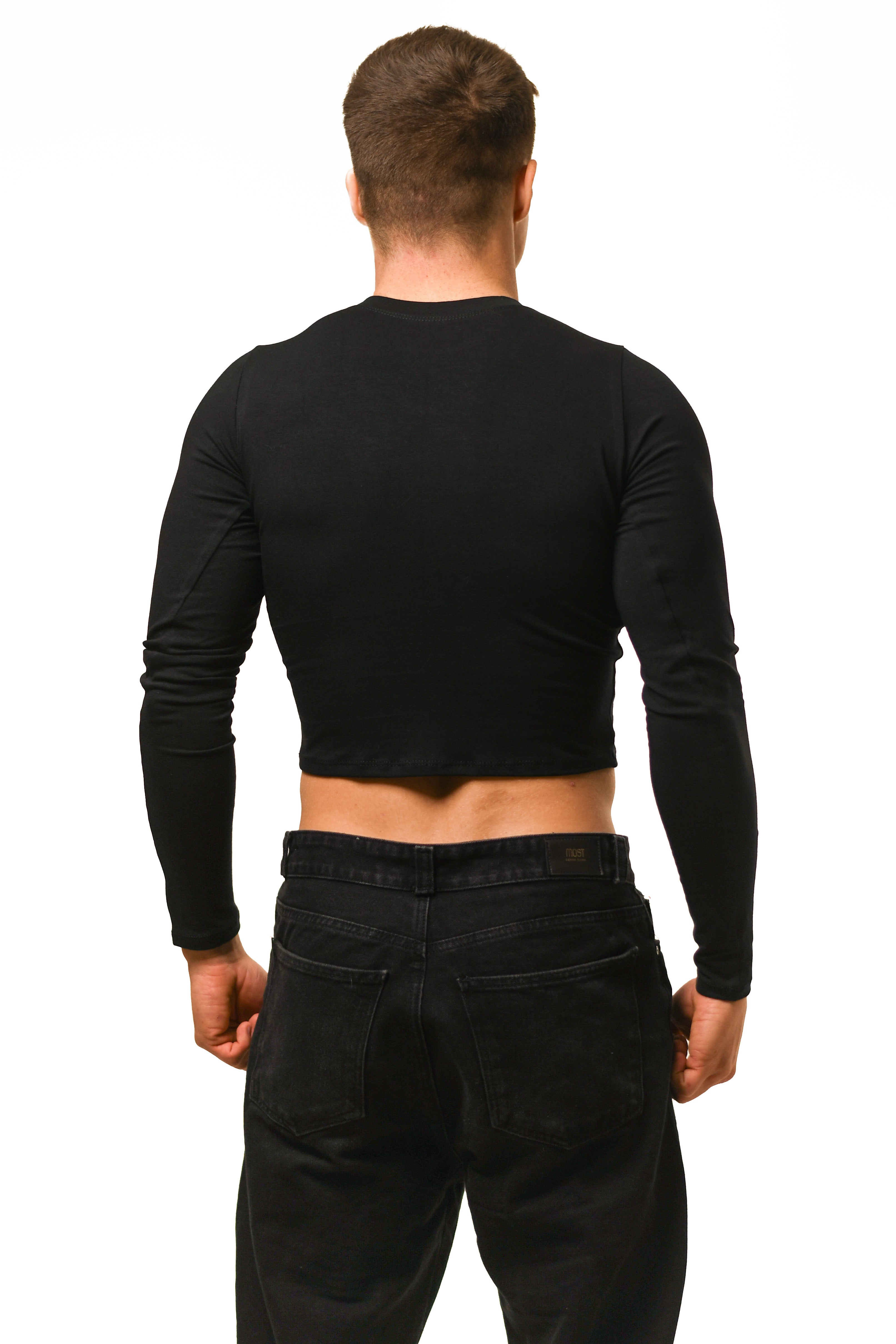 Black Long Sleeve Magnet Top