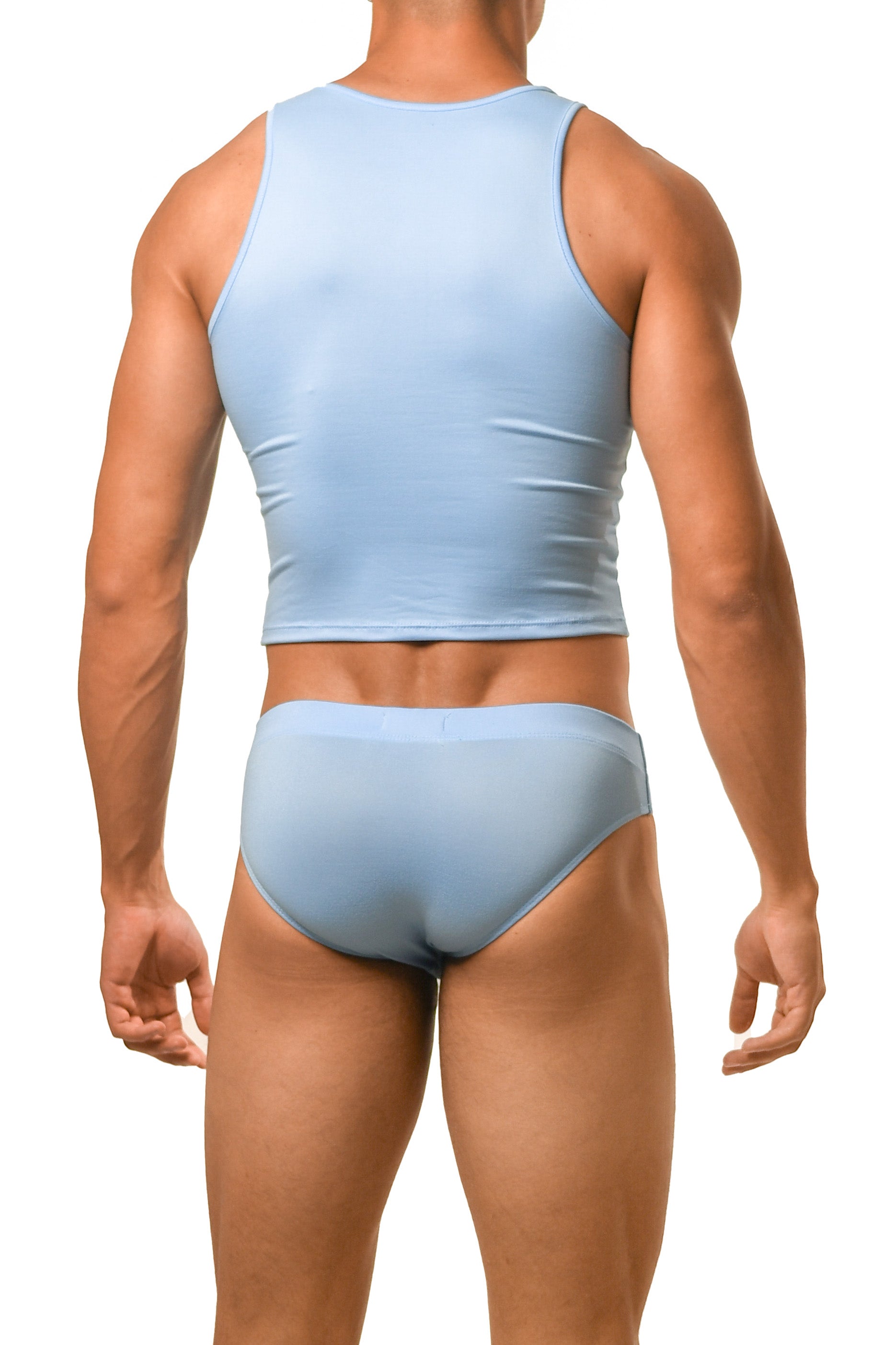 Baby Blue Tank Brief Set