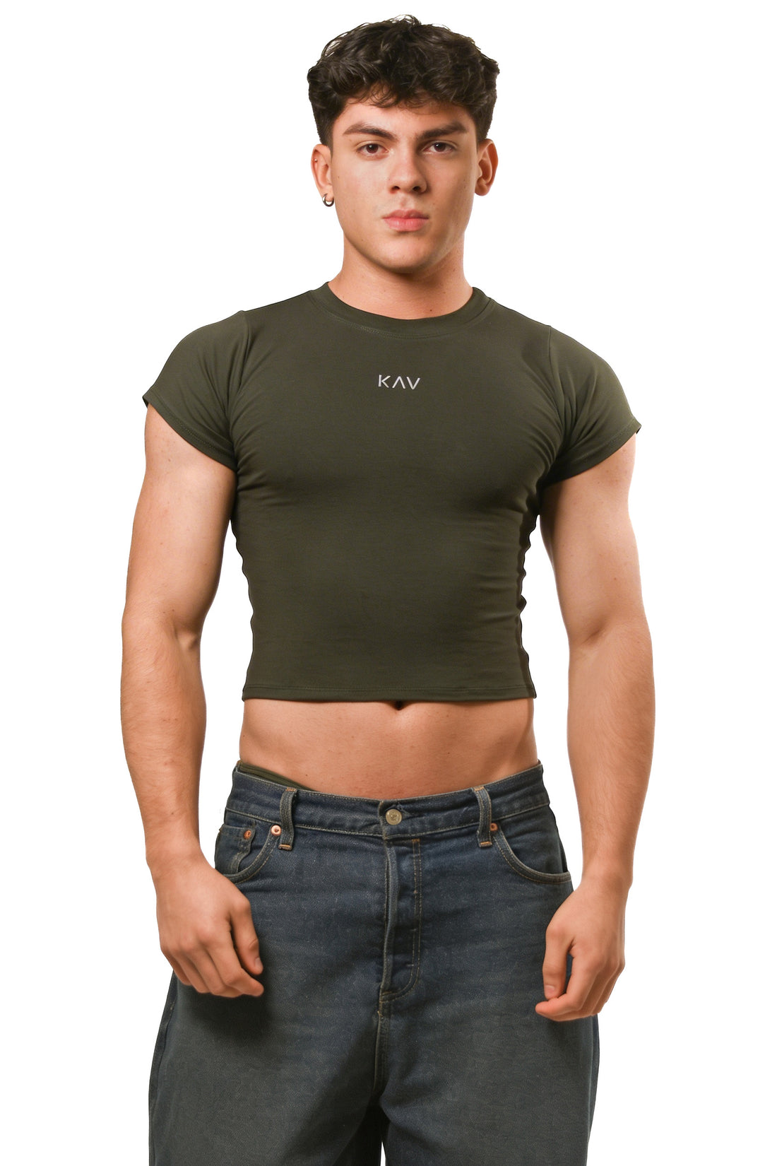 Dark Green Magnet Baby Tee